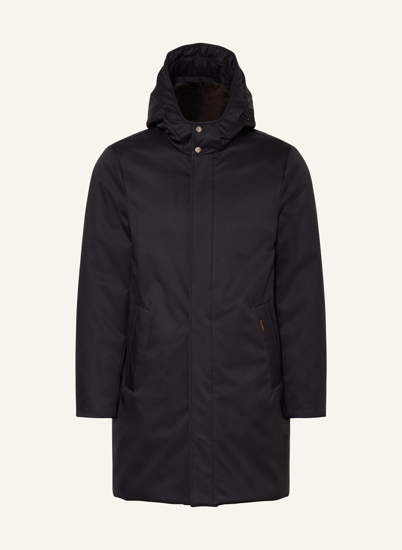 MOORER Parka VANNES s odnímatelným límcem: TMAVĚ MODRÁ