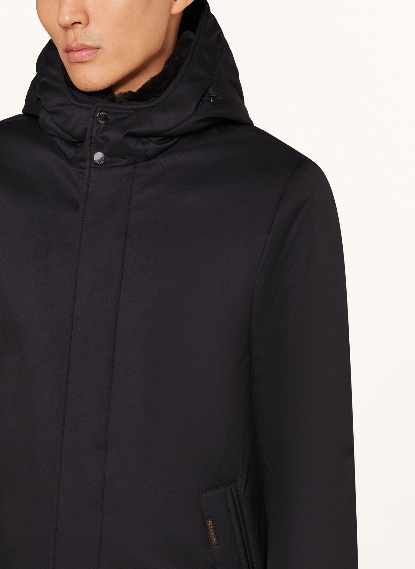 MOORER Parka VANNES s odnímatelným límcem: TMAVĚ MODRÁ