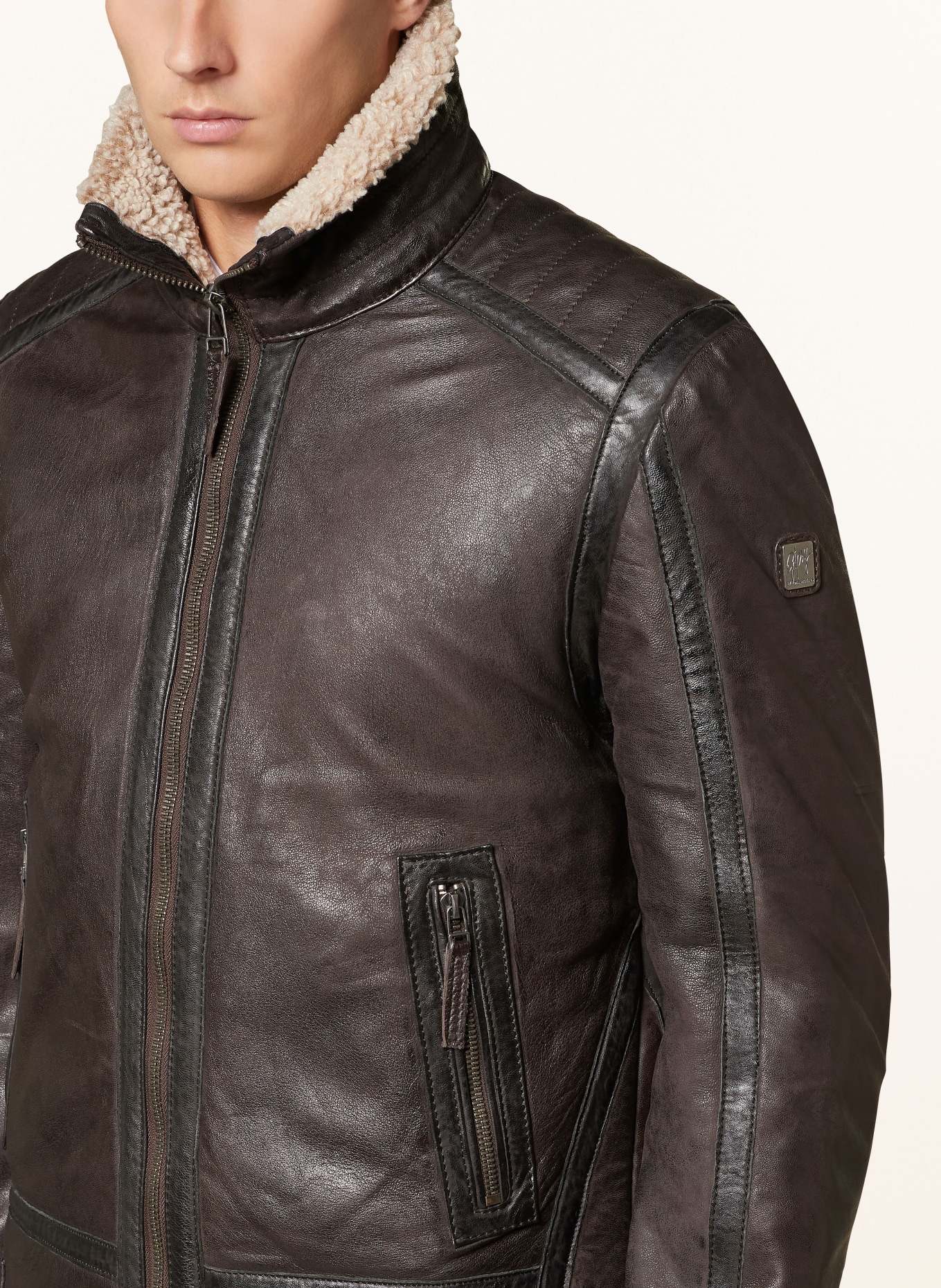 gipsy Leather jacket with teddy