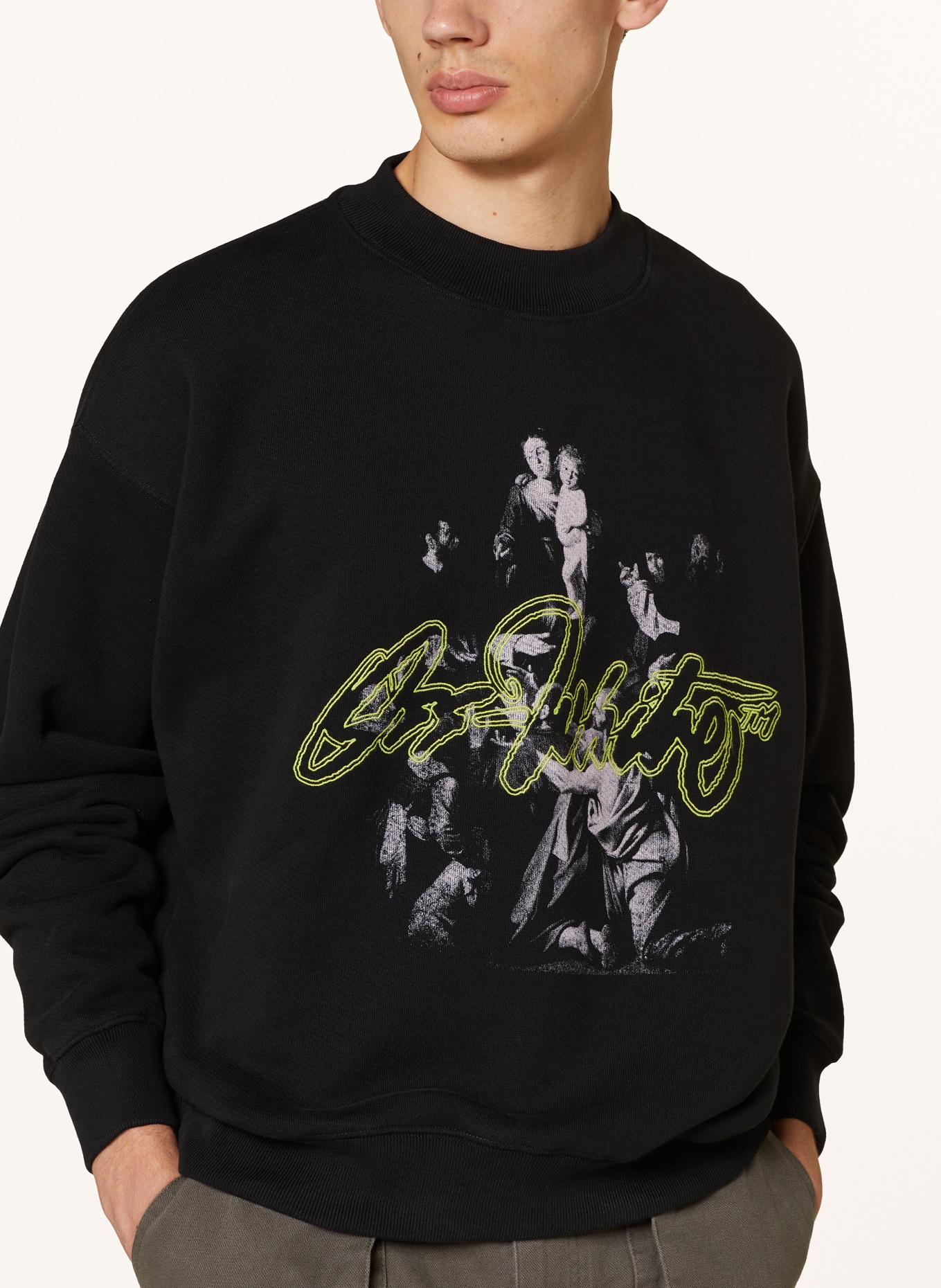 Off white crewneck yellow top