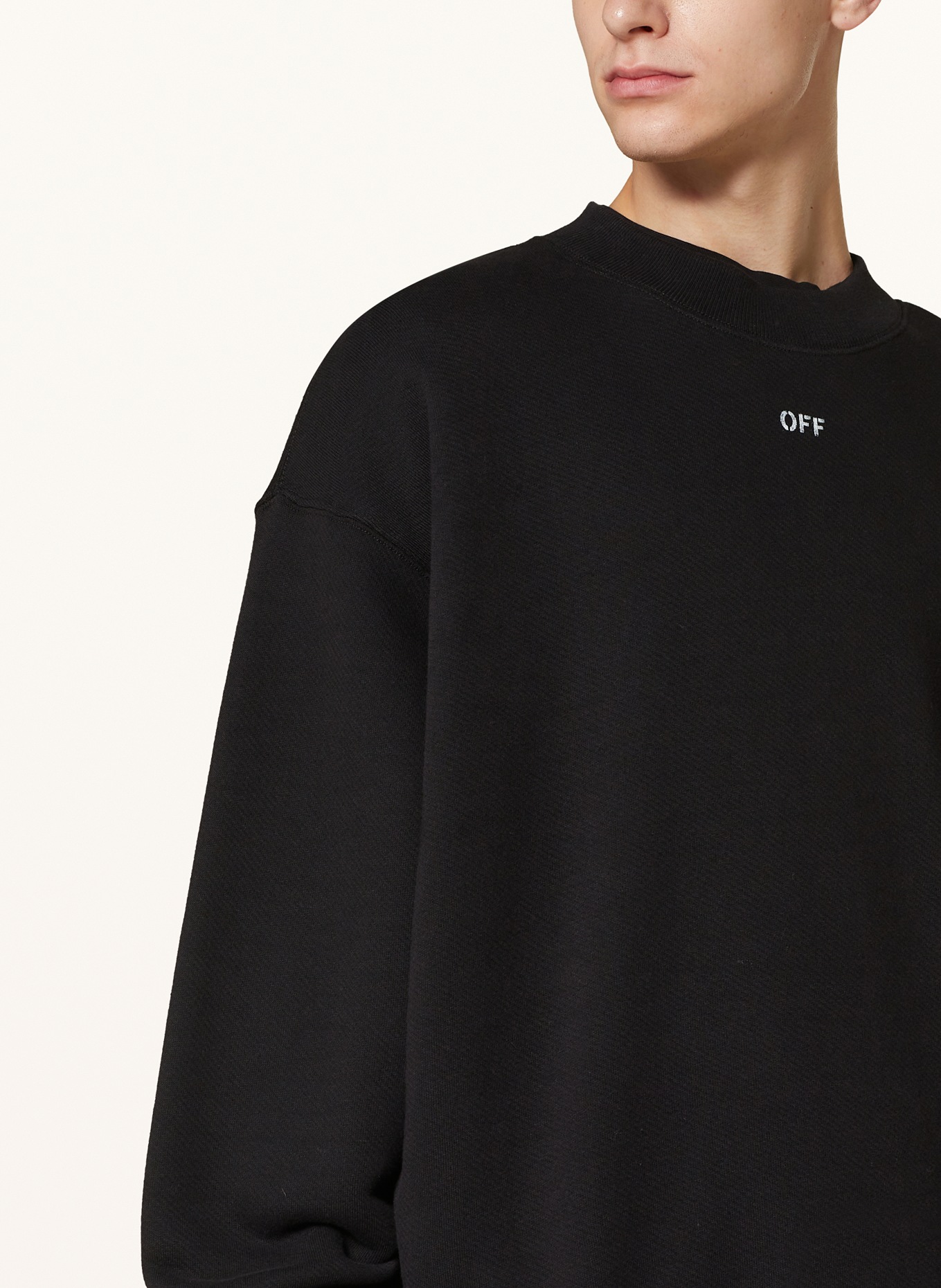 Off-White Bluza nierozpinana OFF STAMP SKATE: CZARNY