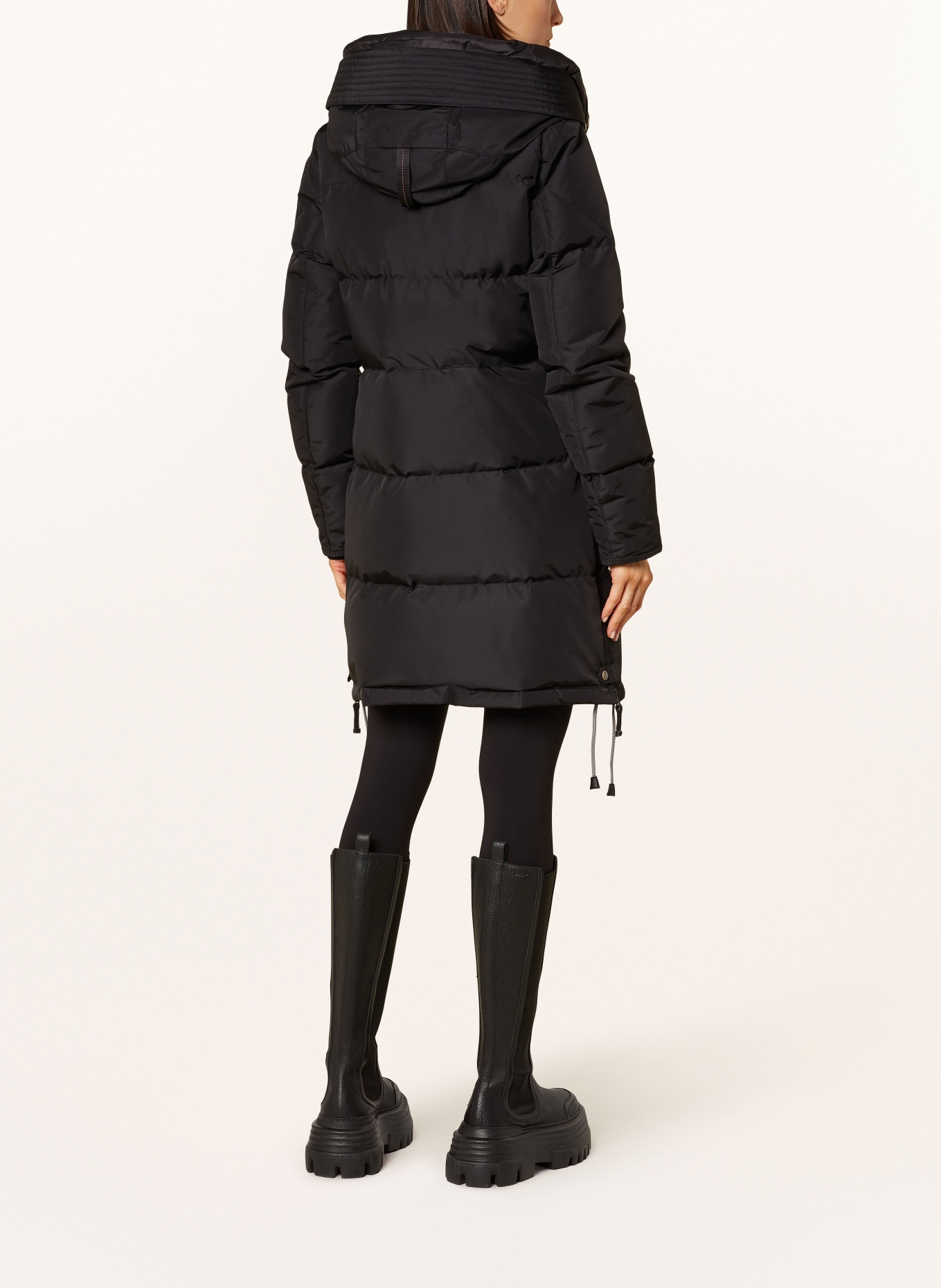 PARAJUMPERS Daunenmantel LONG BEAR mit abnehmbarer Kapuze: SCHWARZ