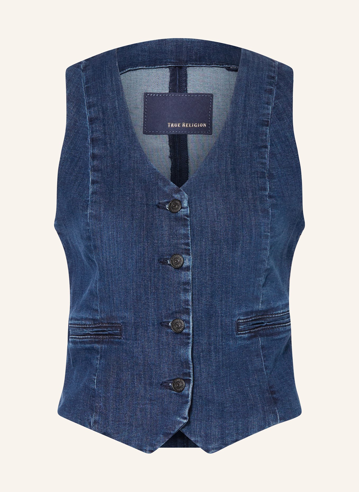 TRUE RELIGION Jeansweste, Farbe: DUNKELBLAU (Bild 1)