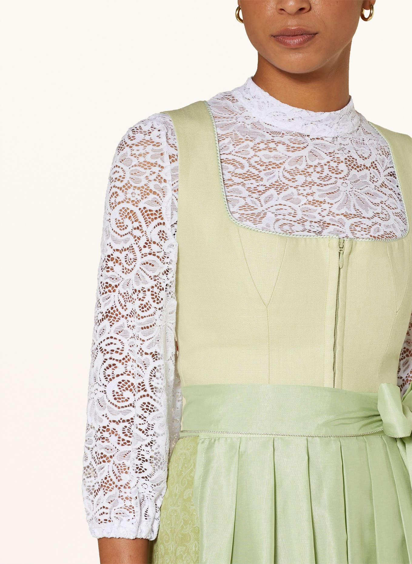 AlpenHERZ Dirndlbluse ZOE aus Spitze: WEISS