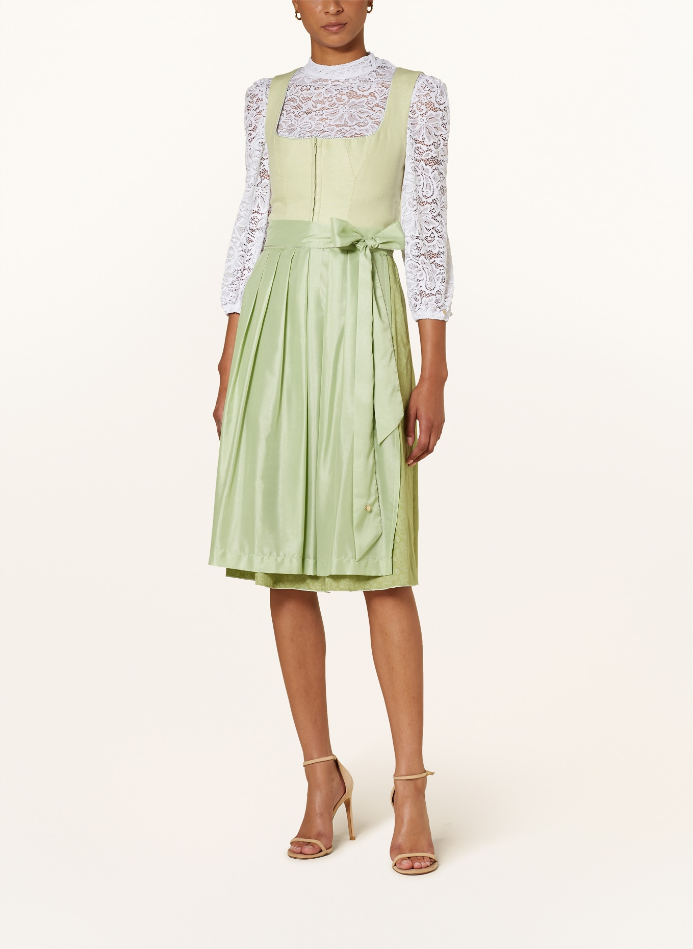 AlpenHERZ Dirndlbluse ZOE aus Spitze: WEISS