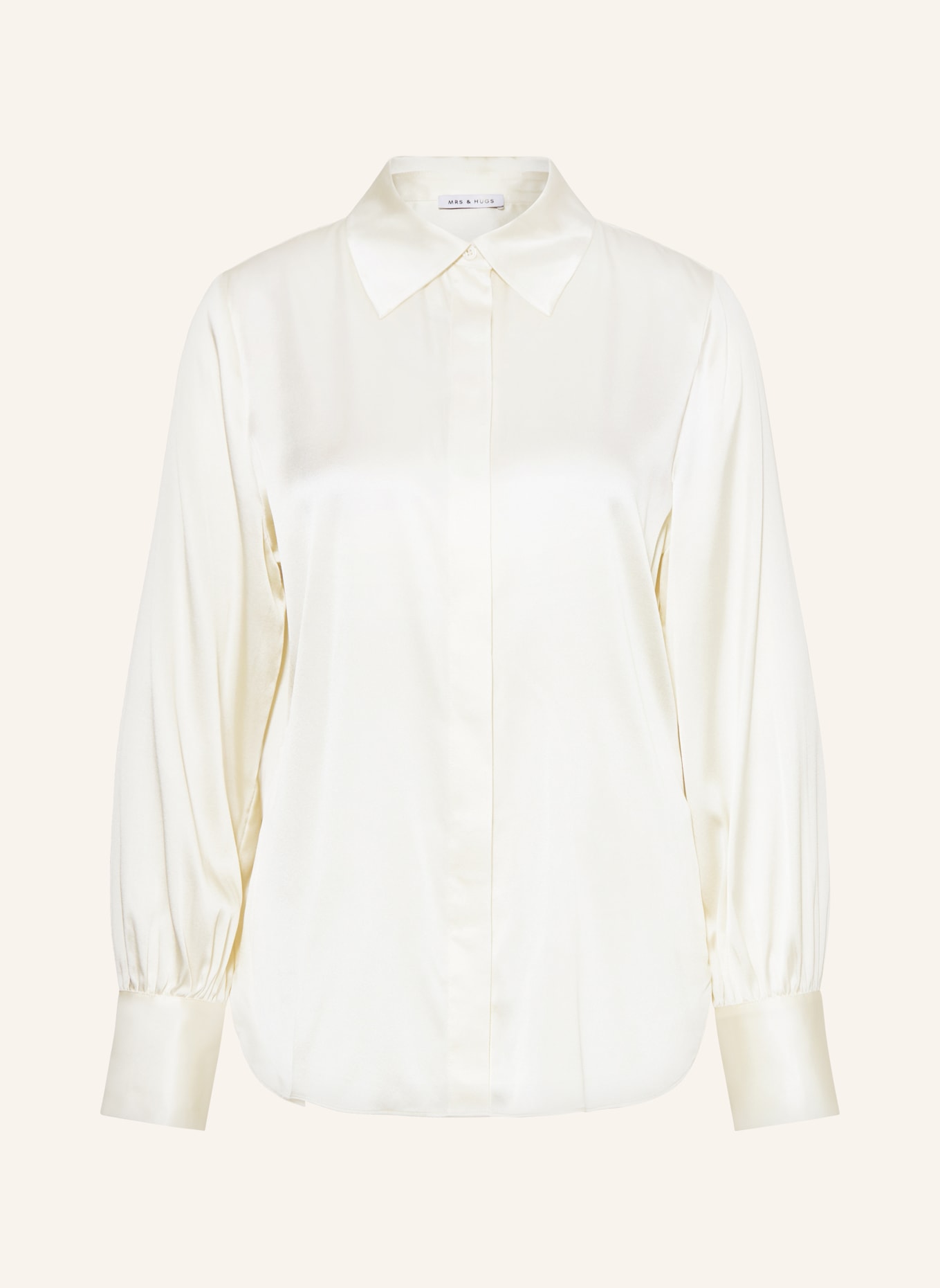 MRS & HUGS Hemdbluse aus Seide: CREME