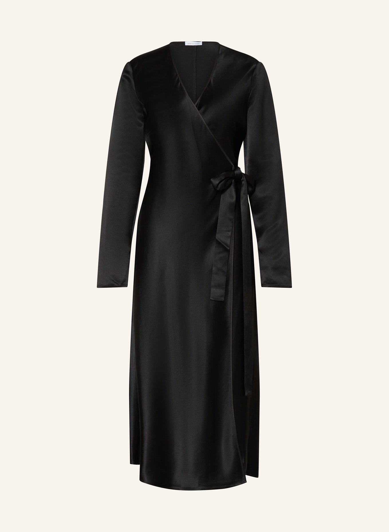 MRS HUGS Wrap dress in satin