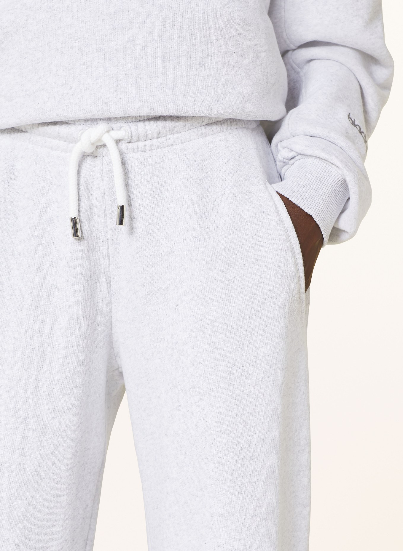 black palms Sweatpants HONEY, Color: LIGHT GRAY (Image 5)