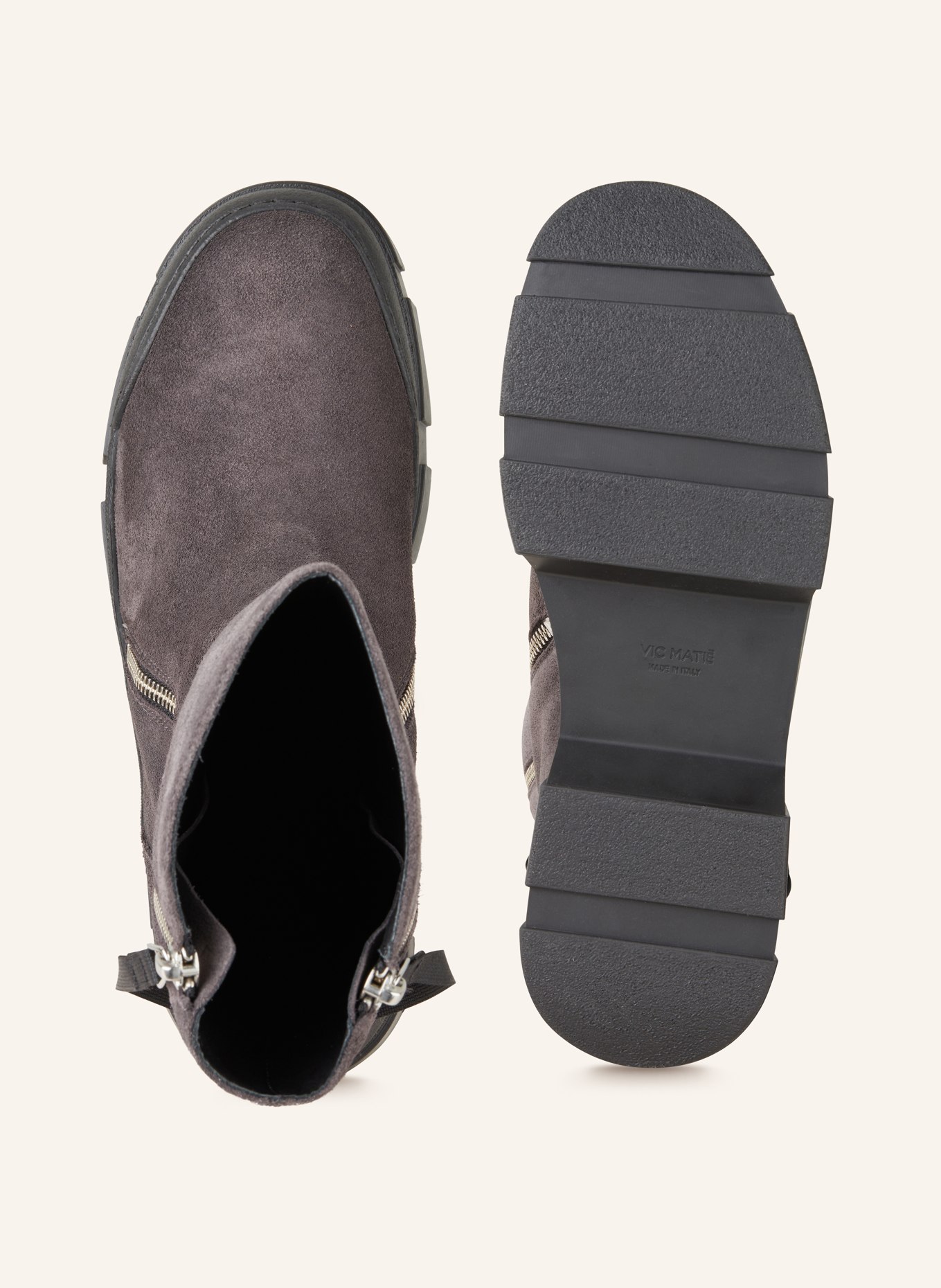 VIC MATIÉ Plateau-Boots SILVERSTONE: GRAU