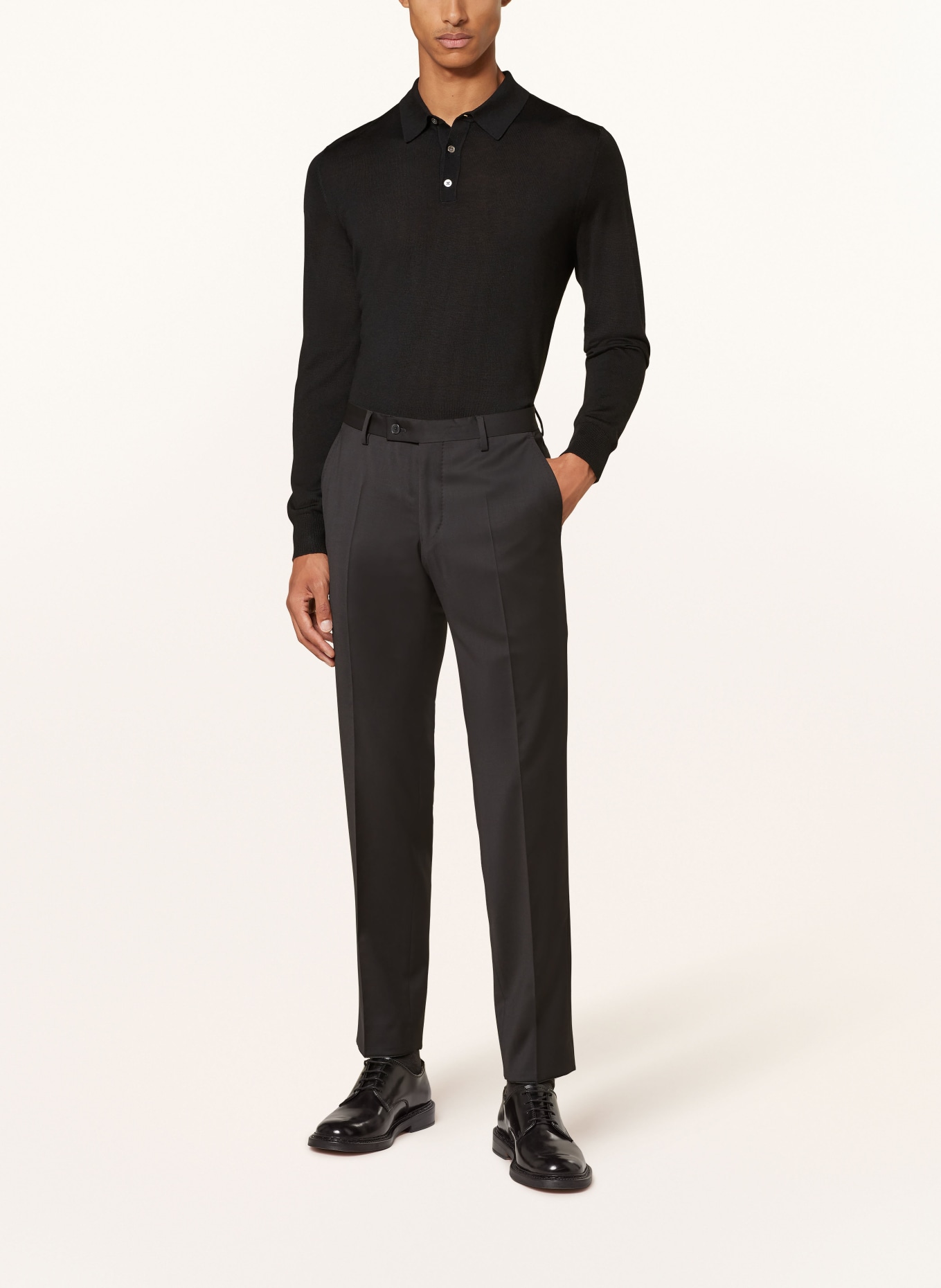 BALDESSARINI Suit trousers slim fit, Color: 9000 SCHWARZ (Image 3)