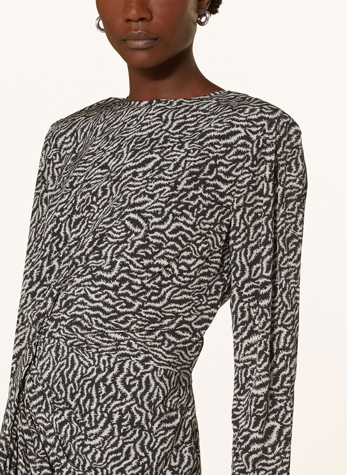 MARANT ÉTOILE Šaty DULCE: ČERNÁ / BÉŽOVÁ