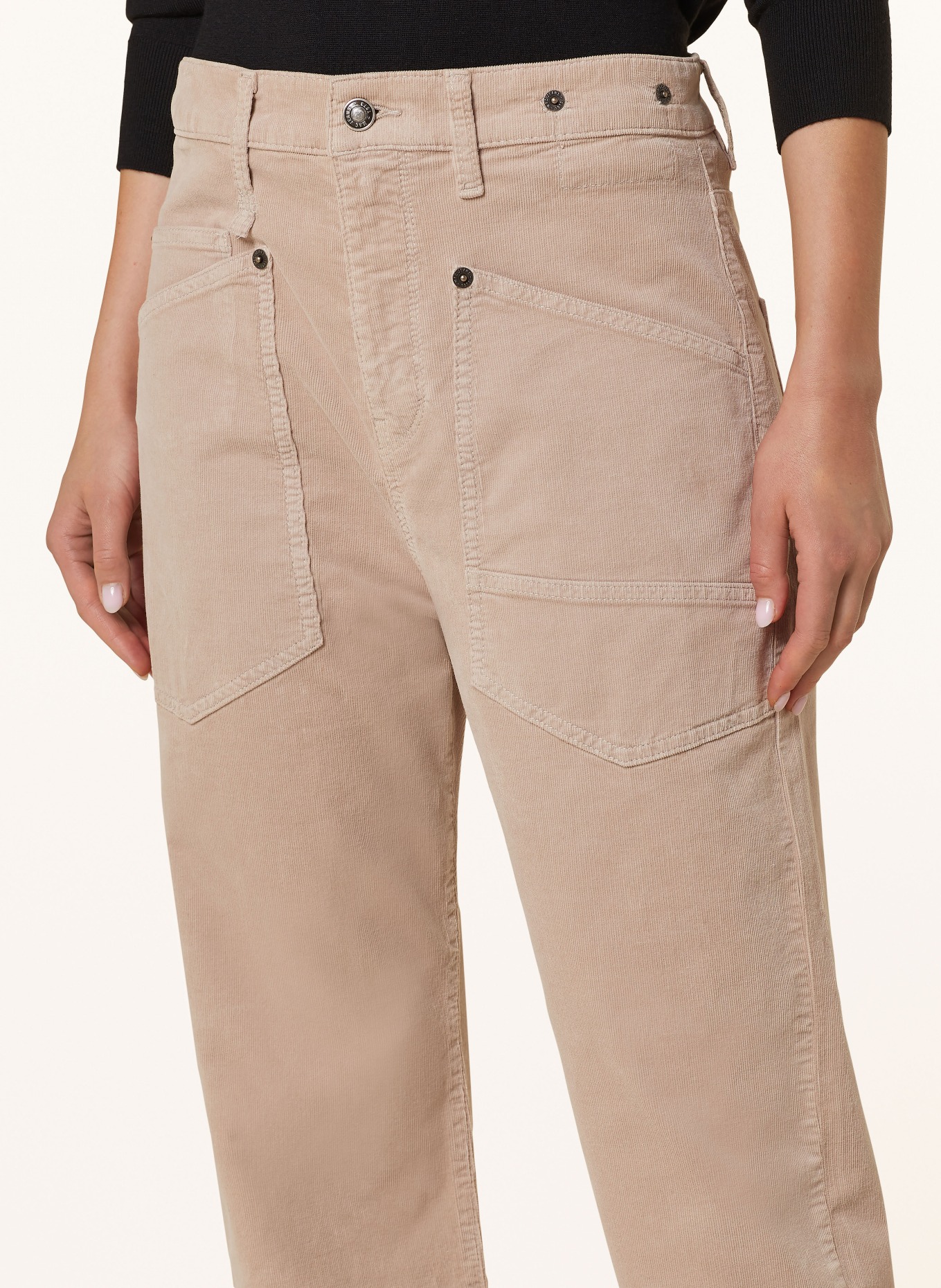 MAC Velvet pants BAGGY: BEIGE