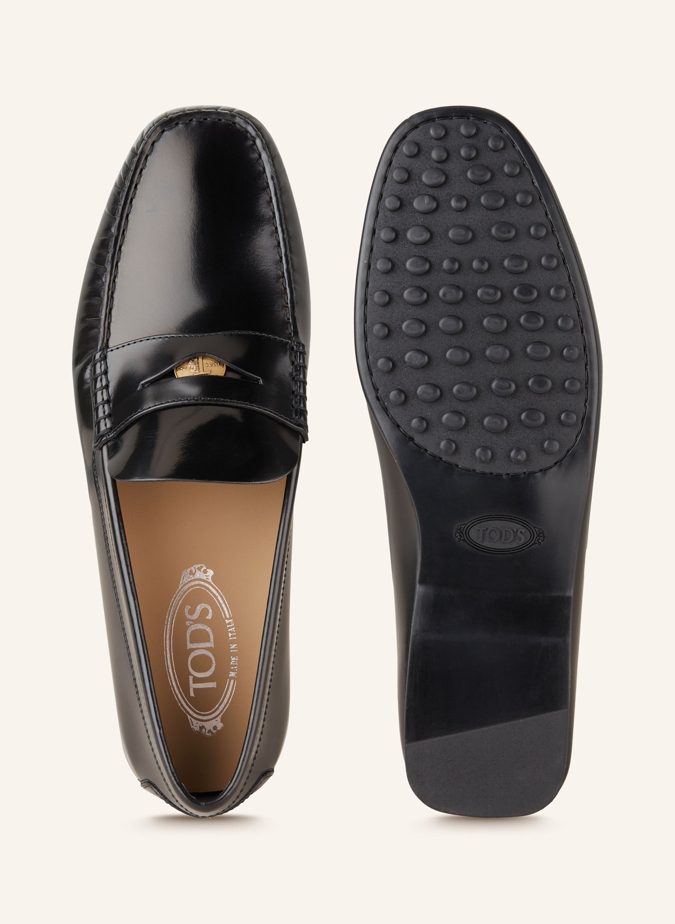 TOD'S Penny loafers GOMMA, Kolor: CZARNY (Obrazek 5)