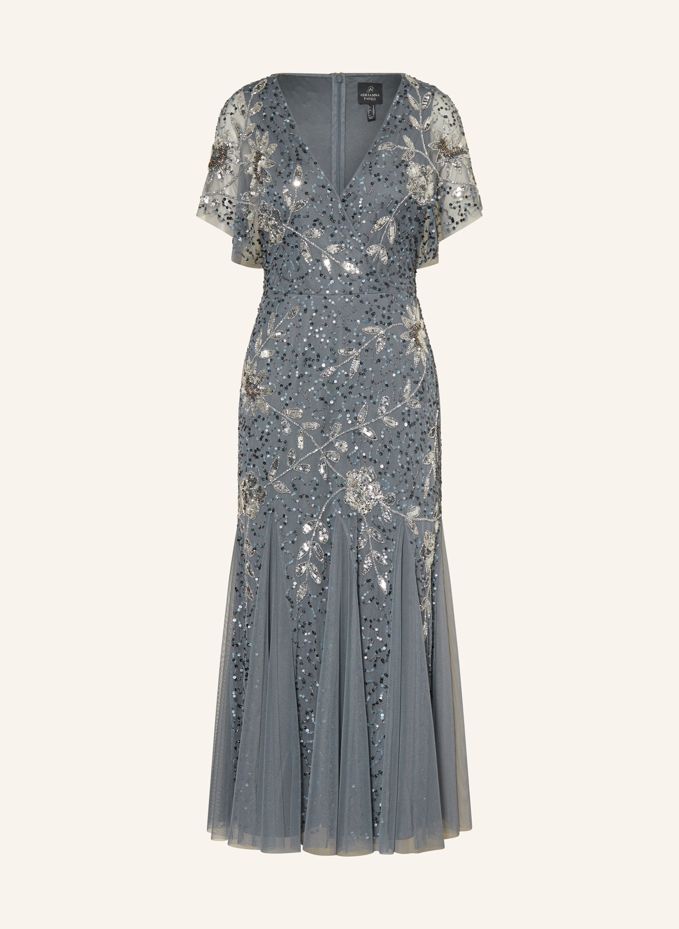 Adrianna papell grey sequin dress deals