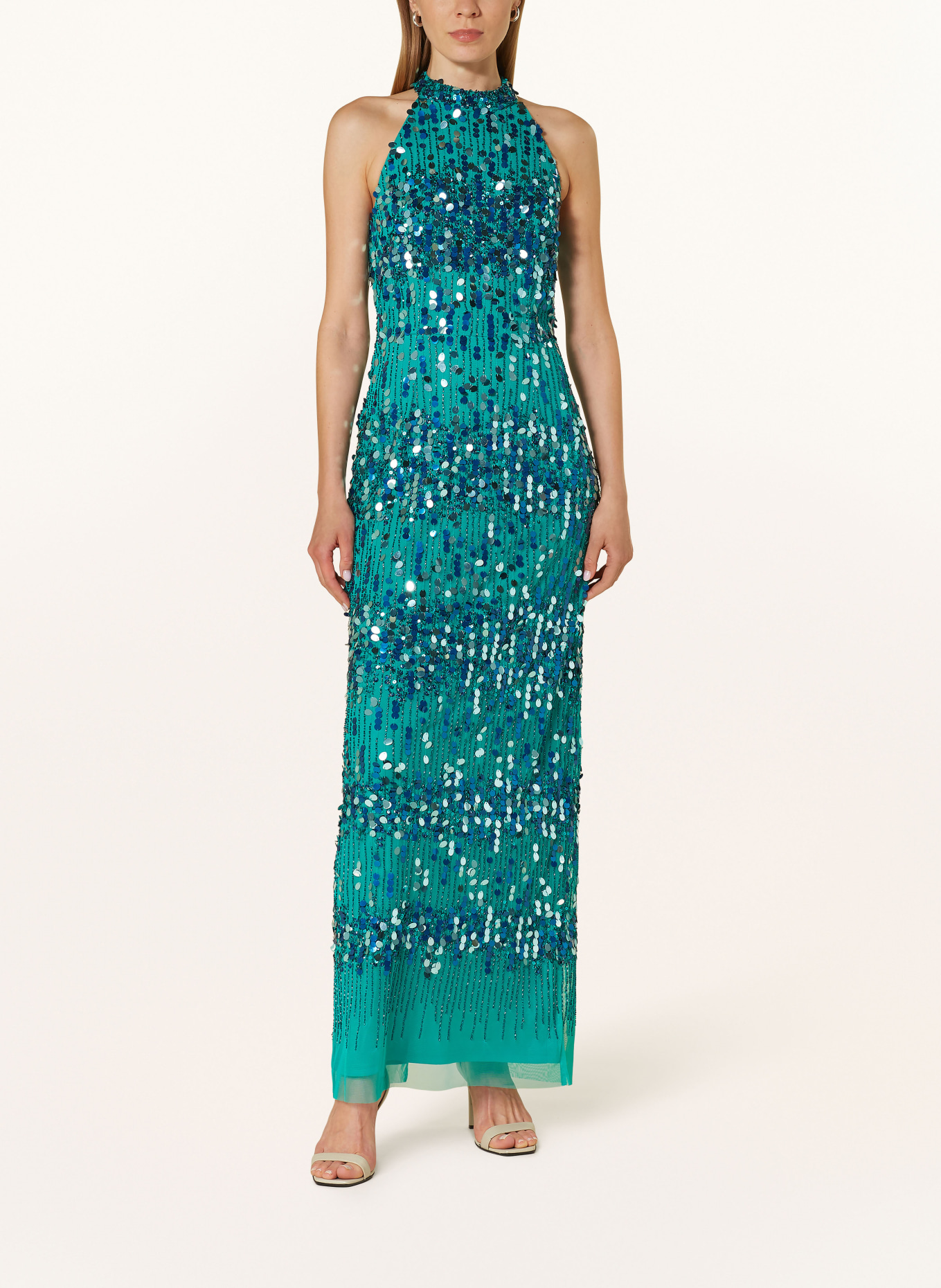 Adrianna papell green sequin dress outlet