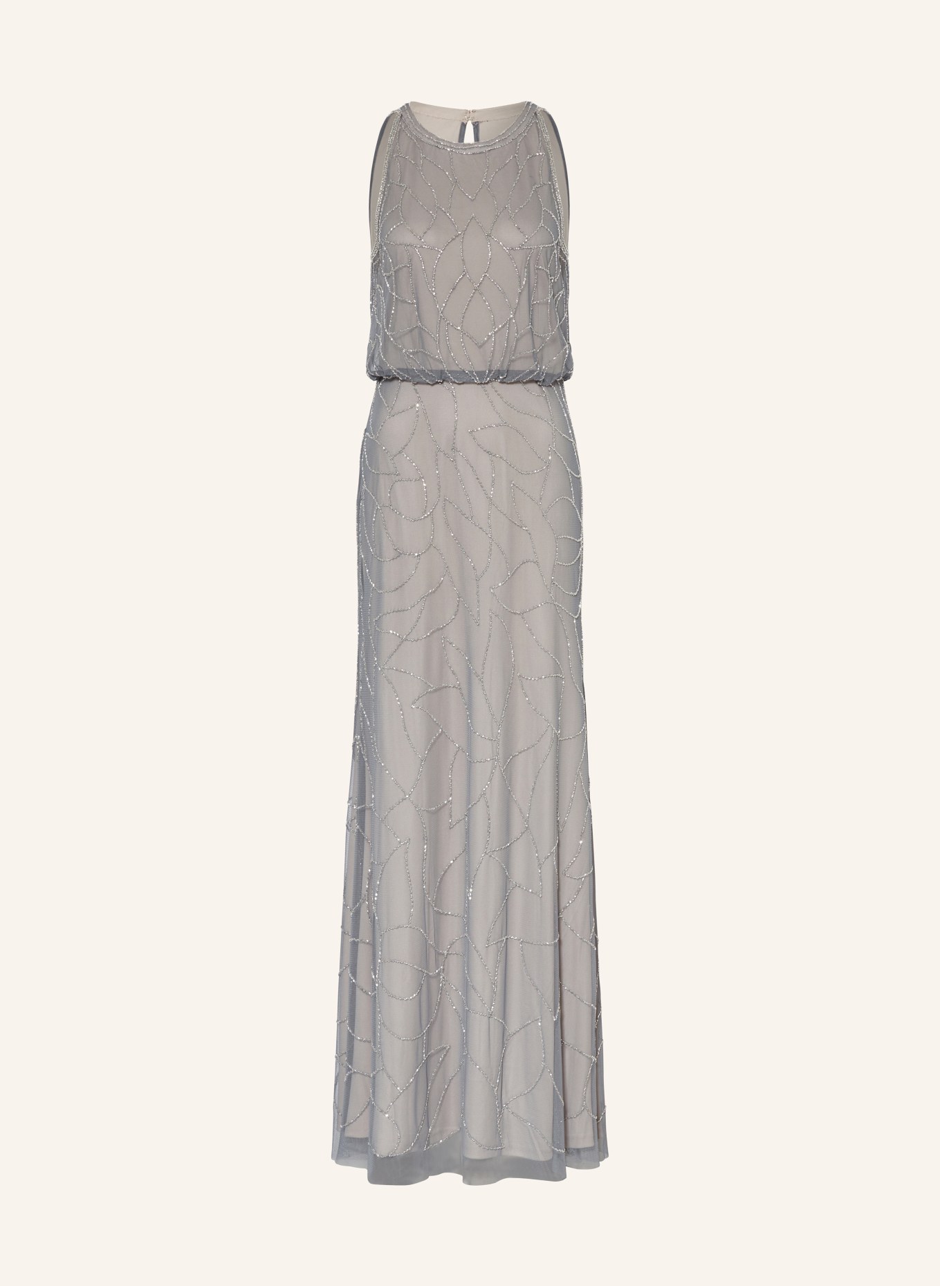ADRIANNA PAPELL Evening dress with sequins in taupe silver