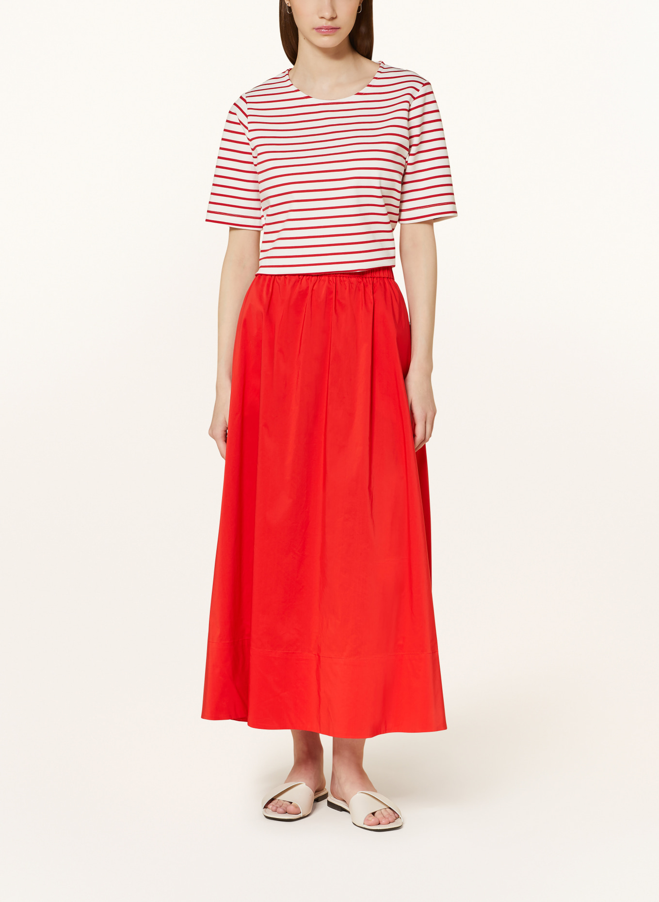 NEO NOIR T-shirt SOANIE: BIAŁY / CZERWONY