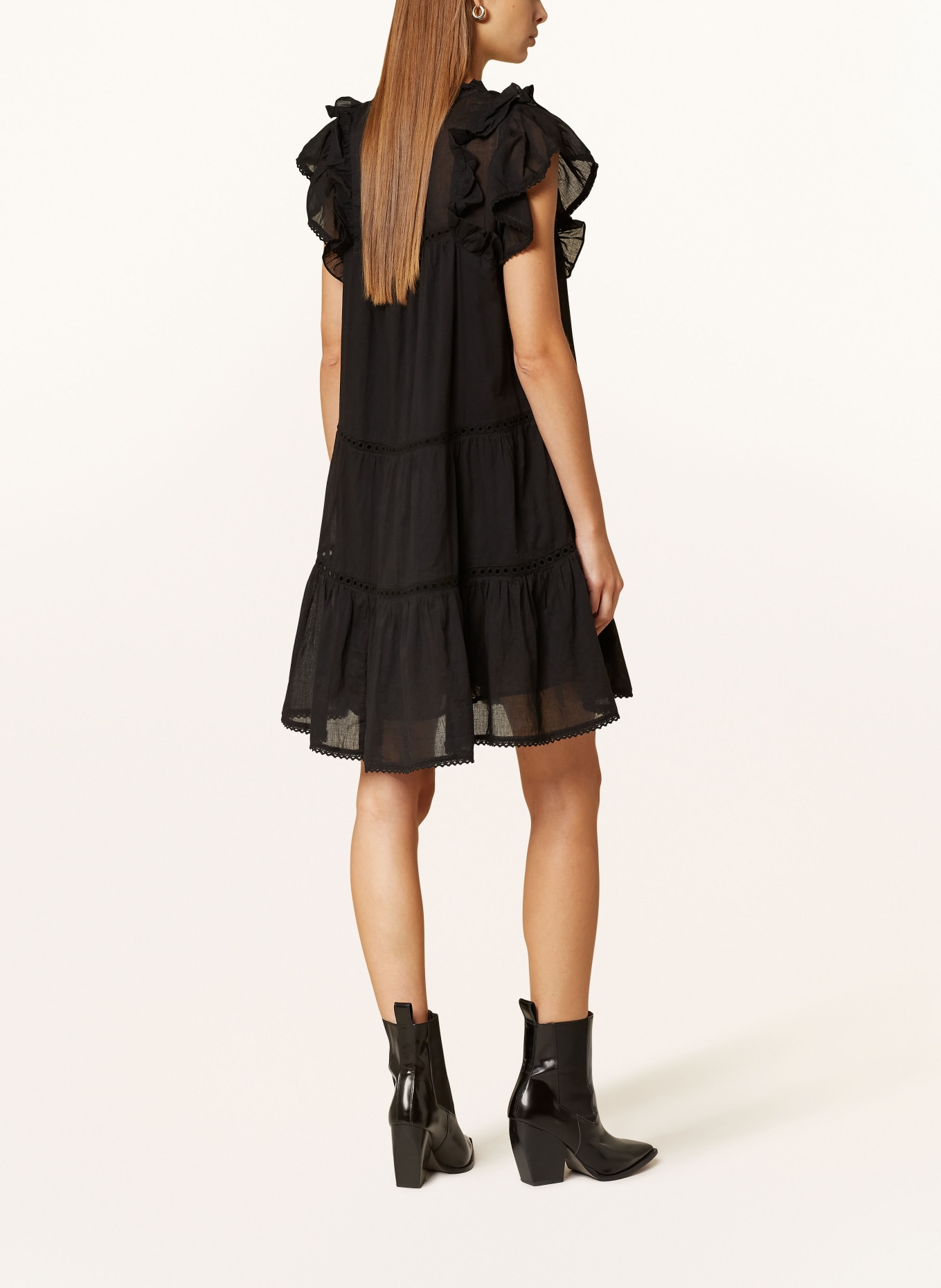 NEO NOIR Kleid JAMMA mit Rüschen: SCHWARZ