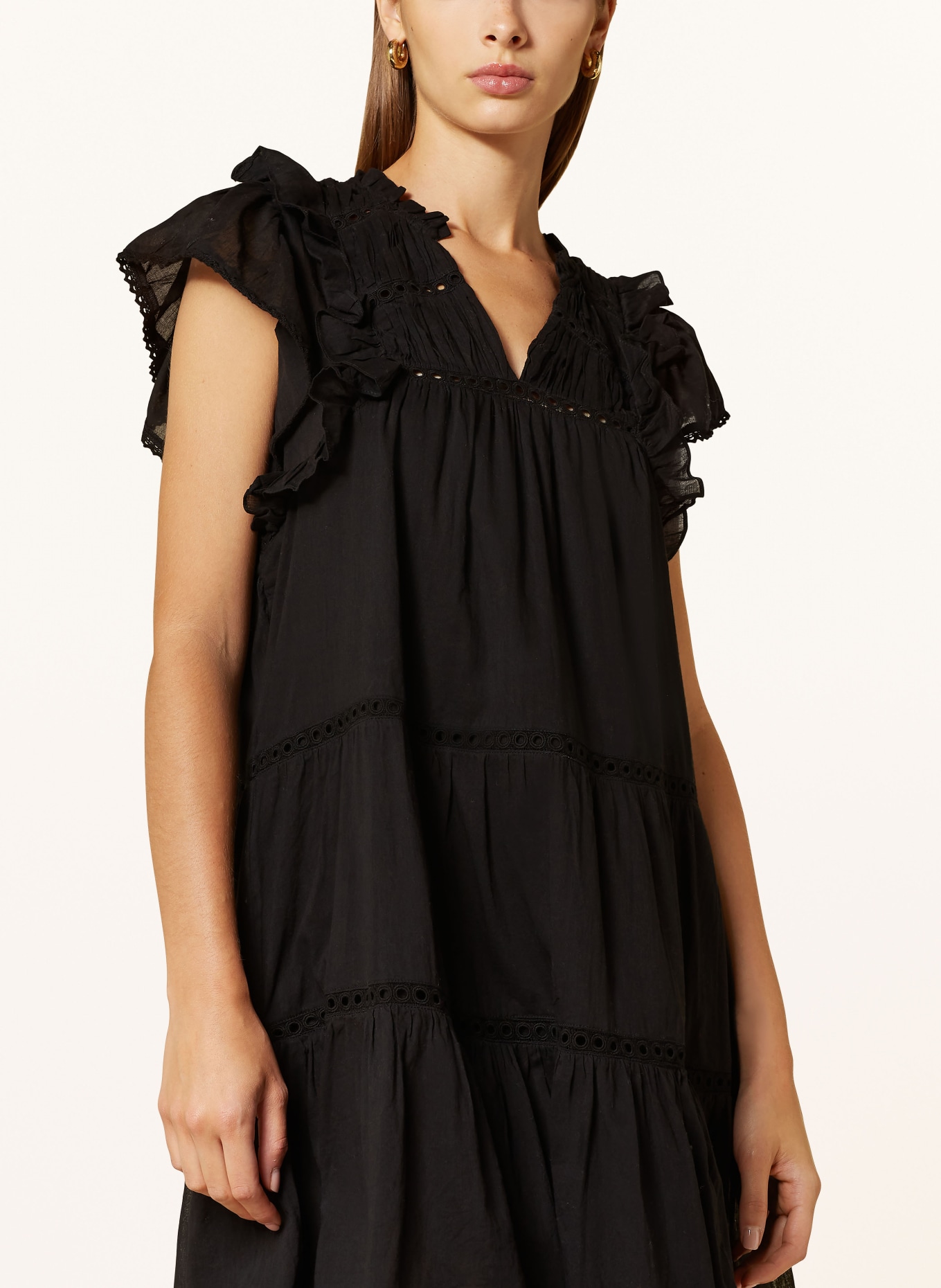 NEO NOIR Kleid JAMMA mit Rüschen: SCHWARZ