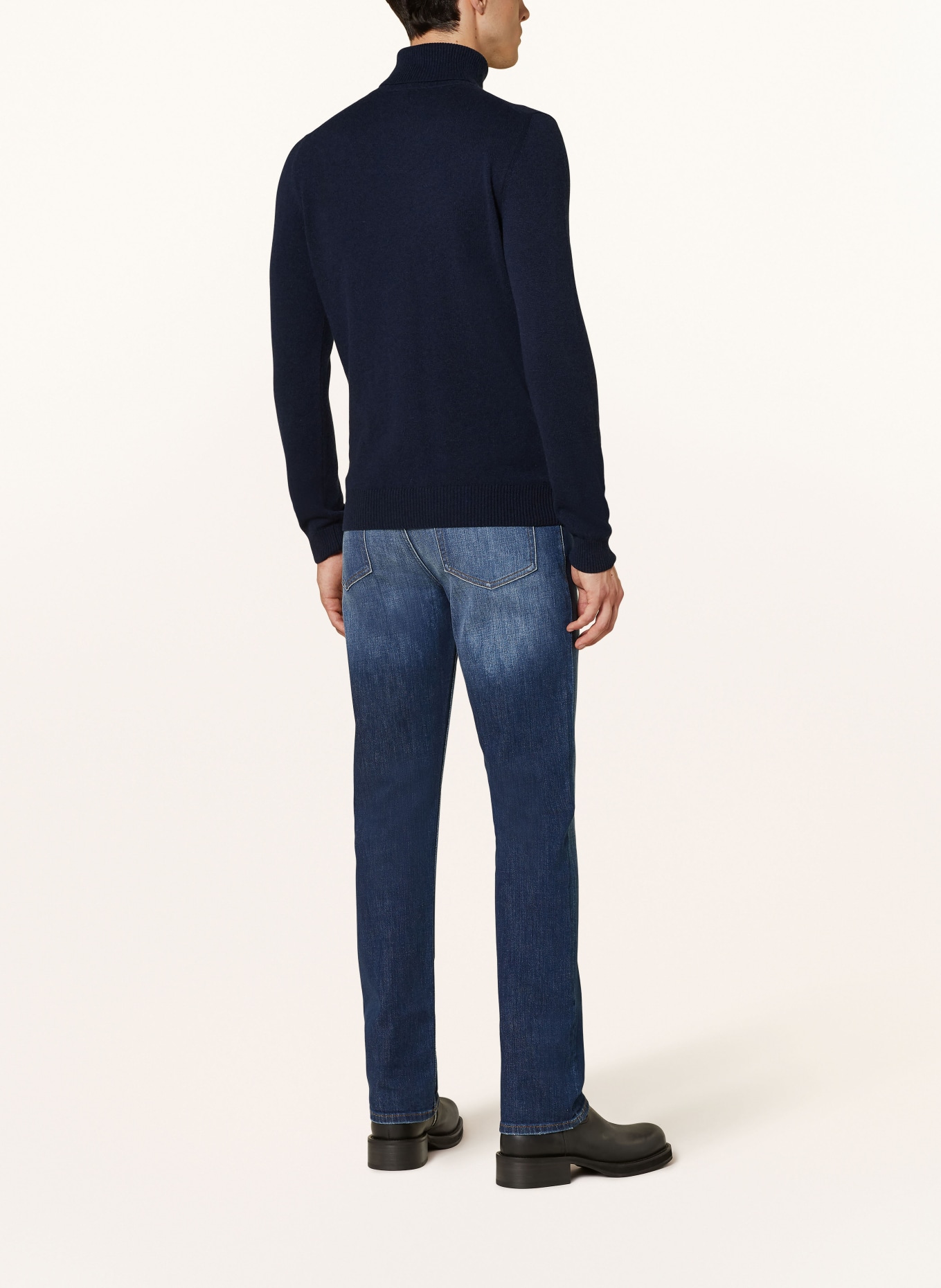 DANIELE FIESOLI Rollkragenpullover aus Cashmere: DUNKELBLAU
