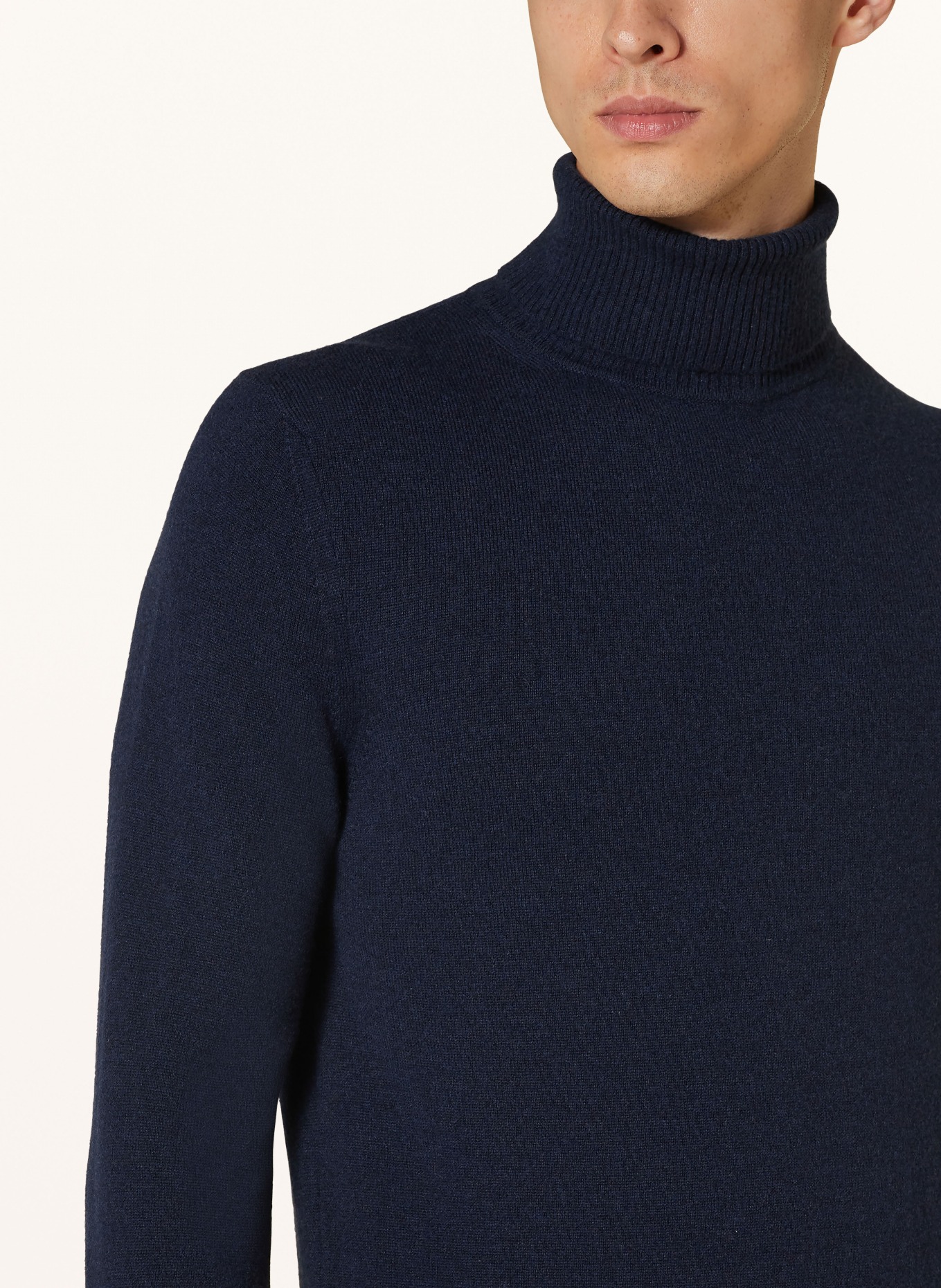 DANIELE FIESOLI Rollkragenpullover aus Cashmere: DUNKELBLAU