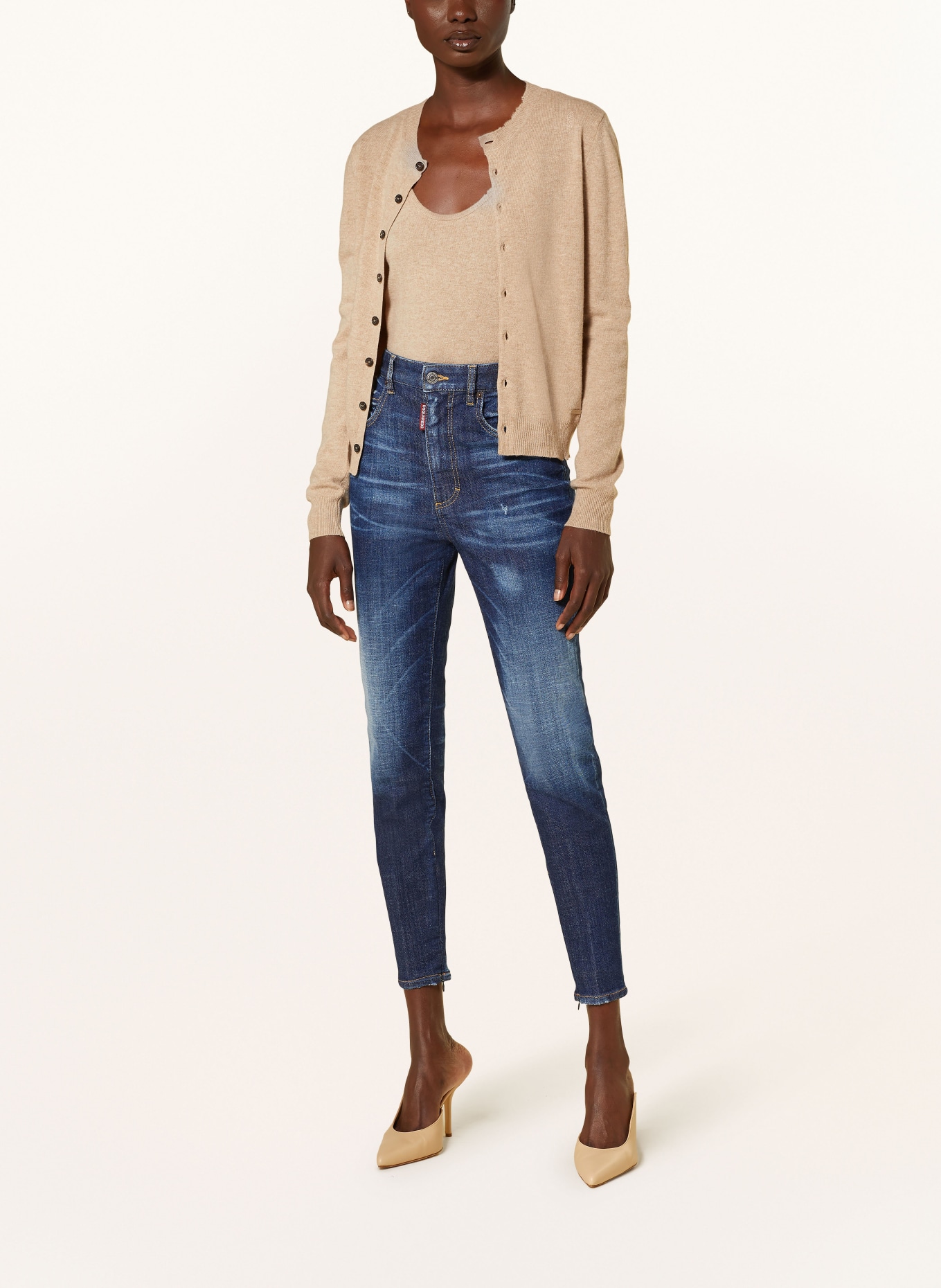 DSQUARED2 Jeansy 7/8 TWIGGY: 470 NAVY BLUE