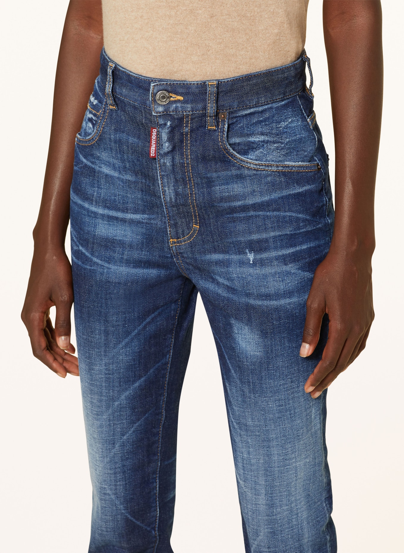 DSQUARED2 Jeansy 7/8 TWIGGY: 470 NAVY BLUE