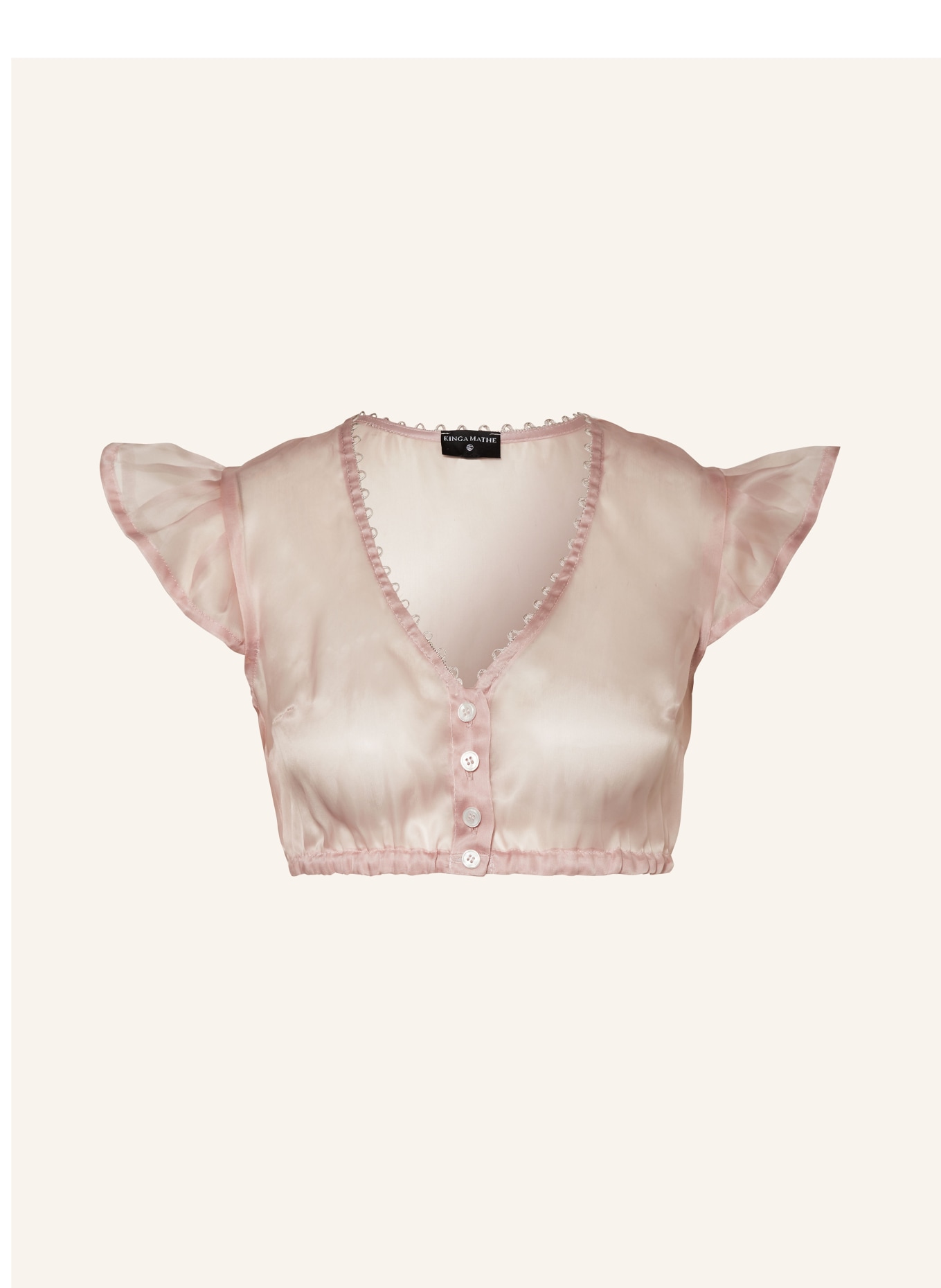 KINGA MATHE Dirndlbluse KIKI aus Seide: ROSÉ