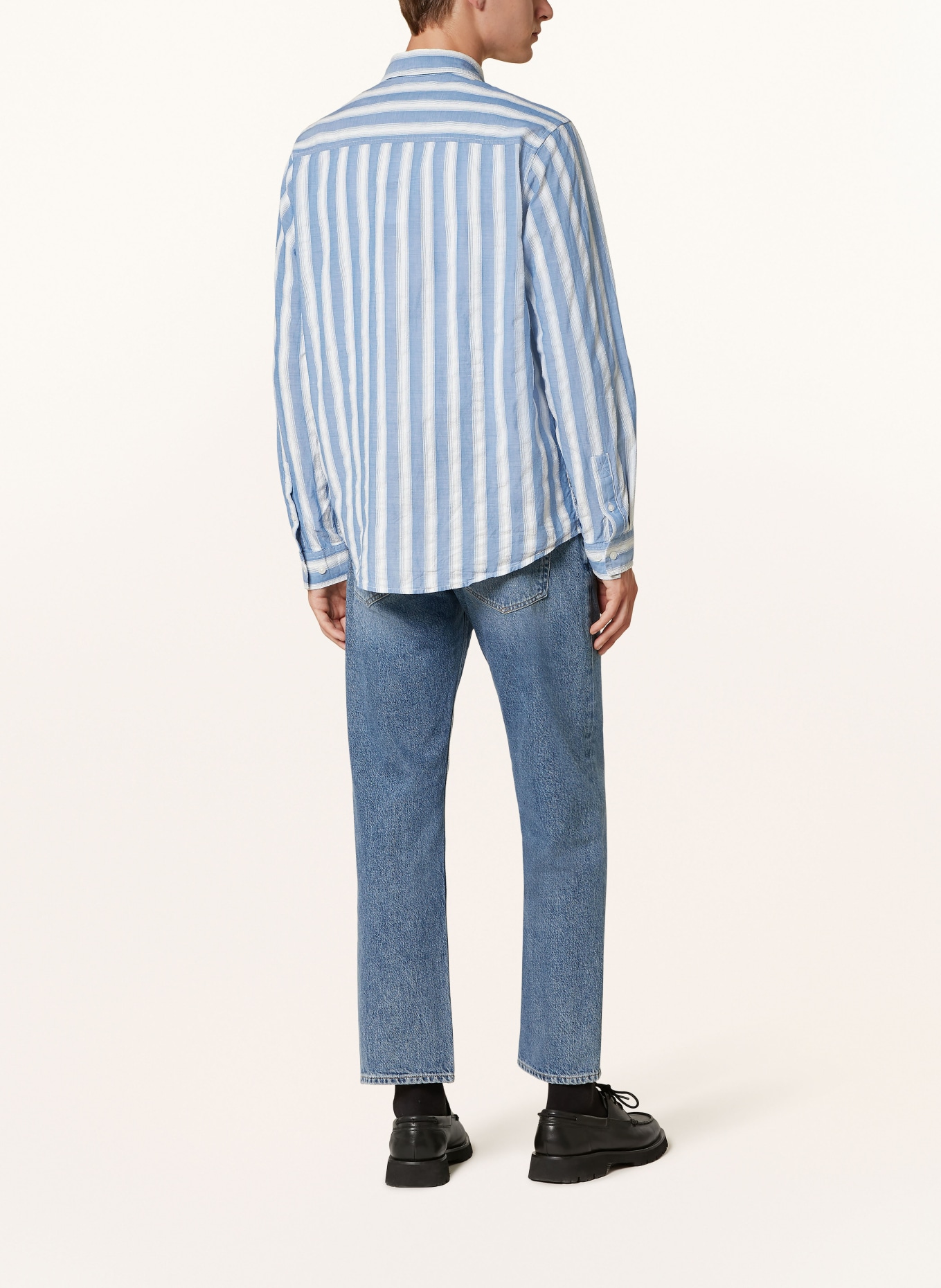 SAMSØE SAMSØE Shirt SARYAN comfort fit: BLUE/ WHITE