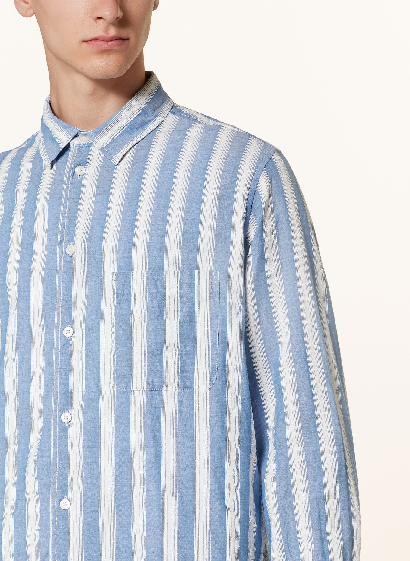 SAMSØE SAMSØE Shirt SARYAN comfort fit: BLUE/ WHITE