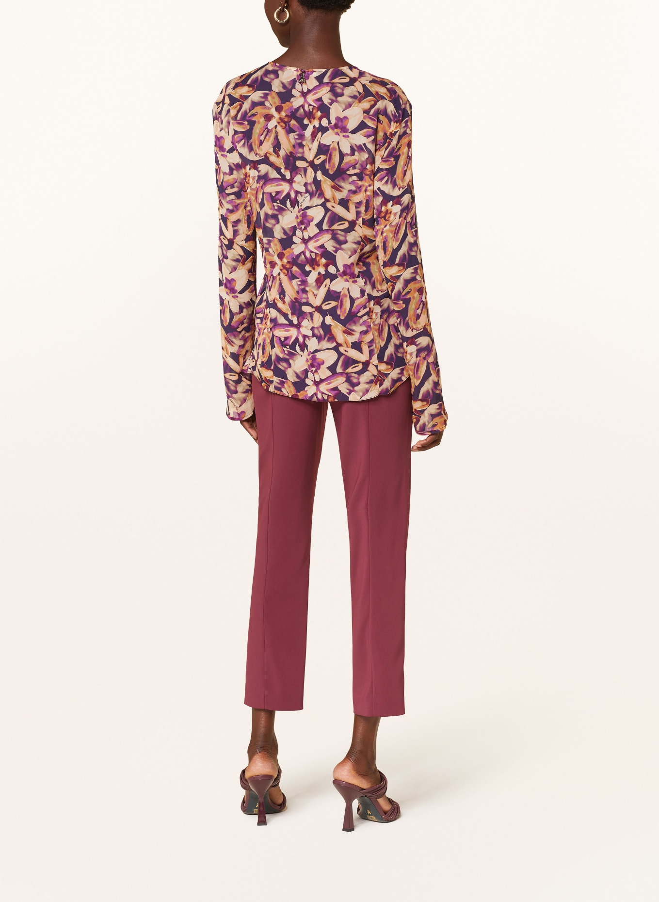 PATRIZIA PEPE Blouse, Color: CREAM/ PURPLE/ DARK PURPLE (Image 3)