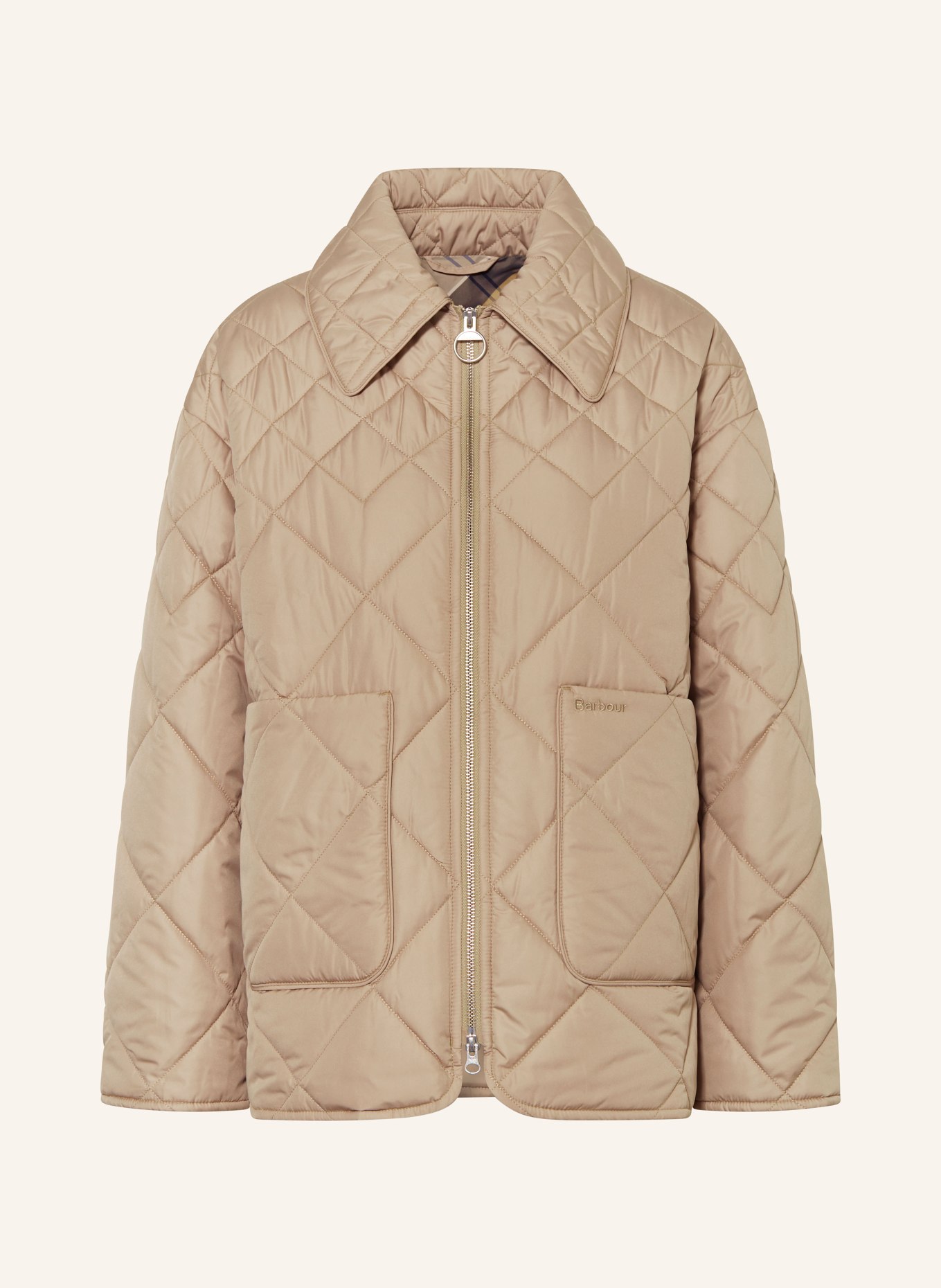 Light khaki barbour jacket discount