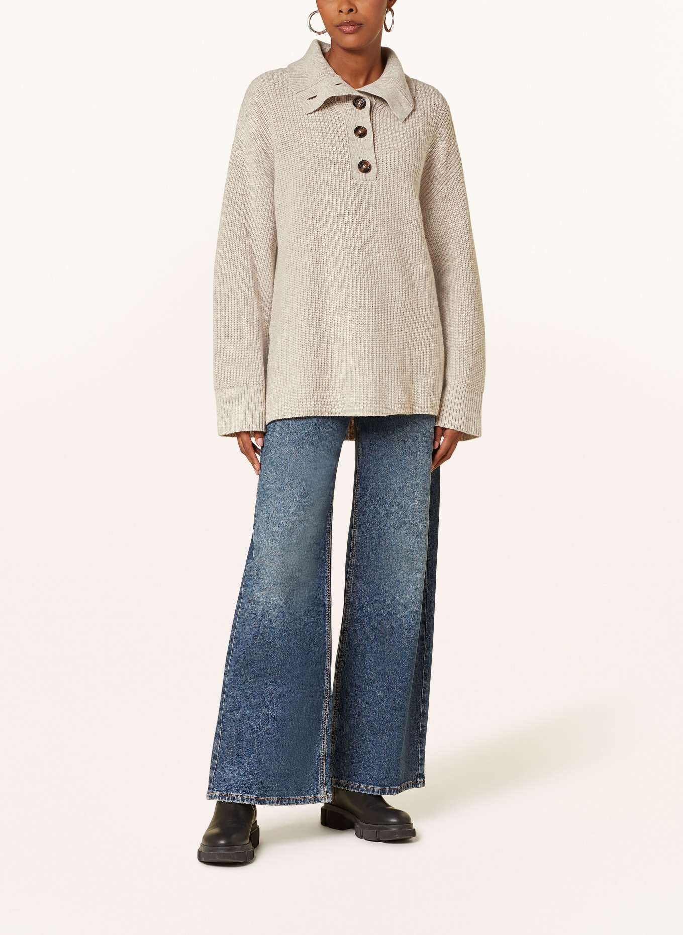 Barbour Pull à col roulé CARRIE: BEIGE