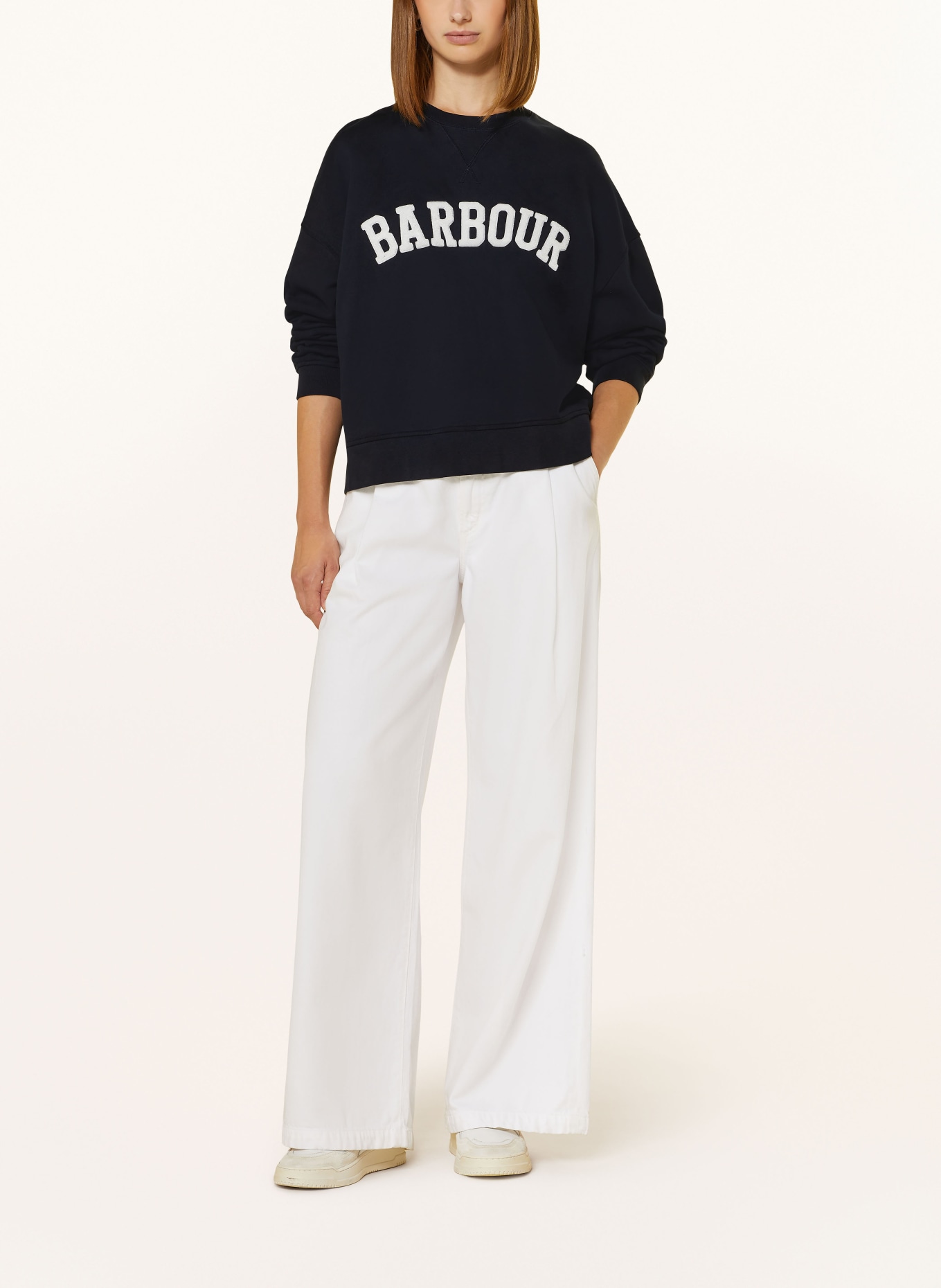 Barbour sweatshirt Kids SILVERDALE, Color: DARK BLUE/ WHITE (Image 2)