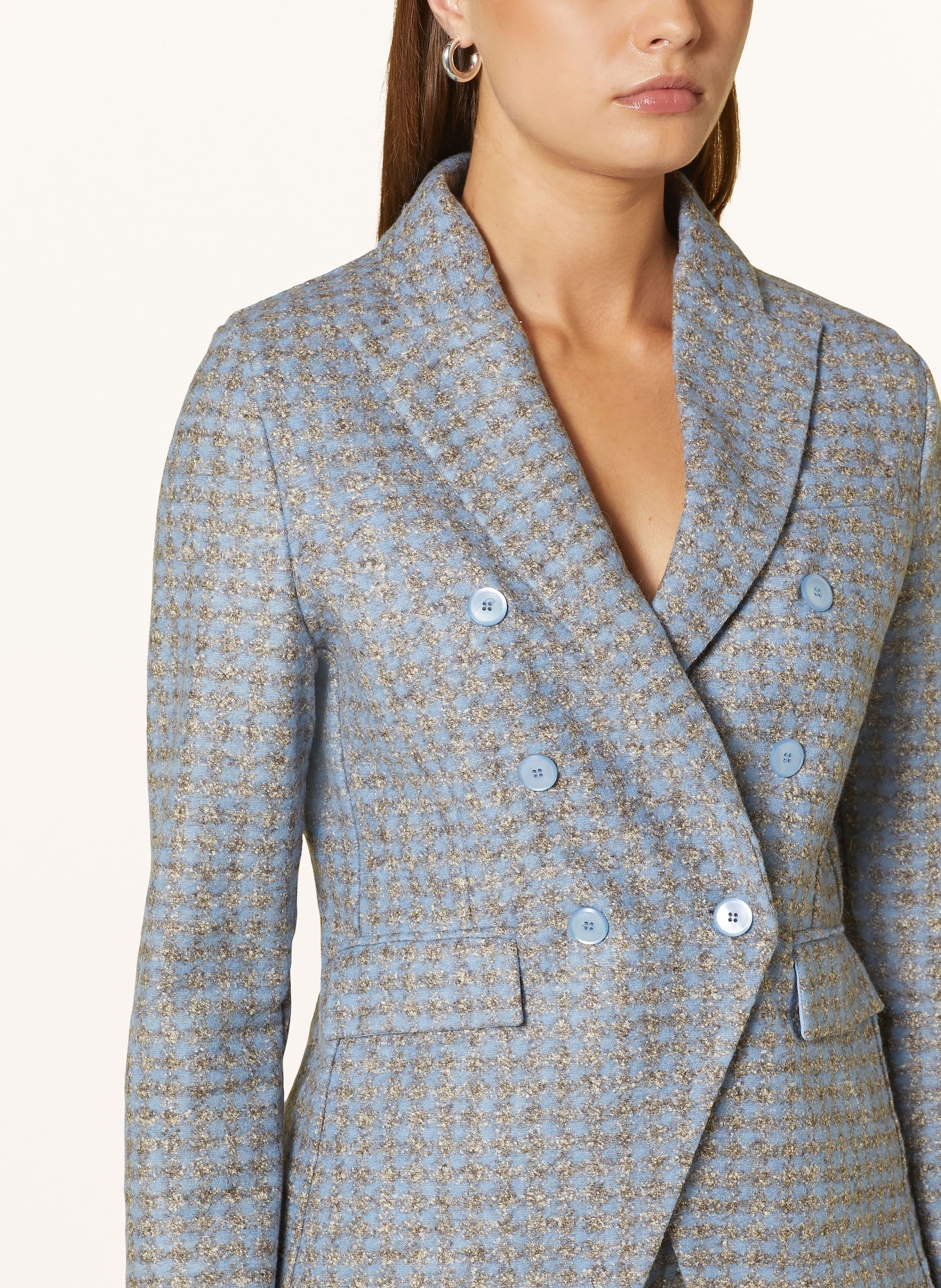 rich&royal Knit blazer, Color: LIGHT BLUE/ GRAY (Image 4)