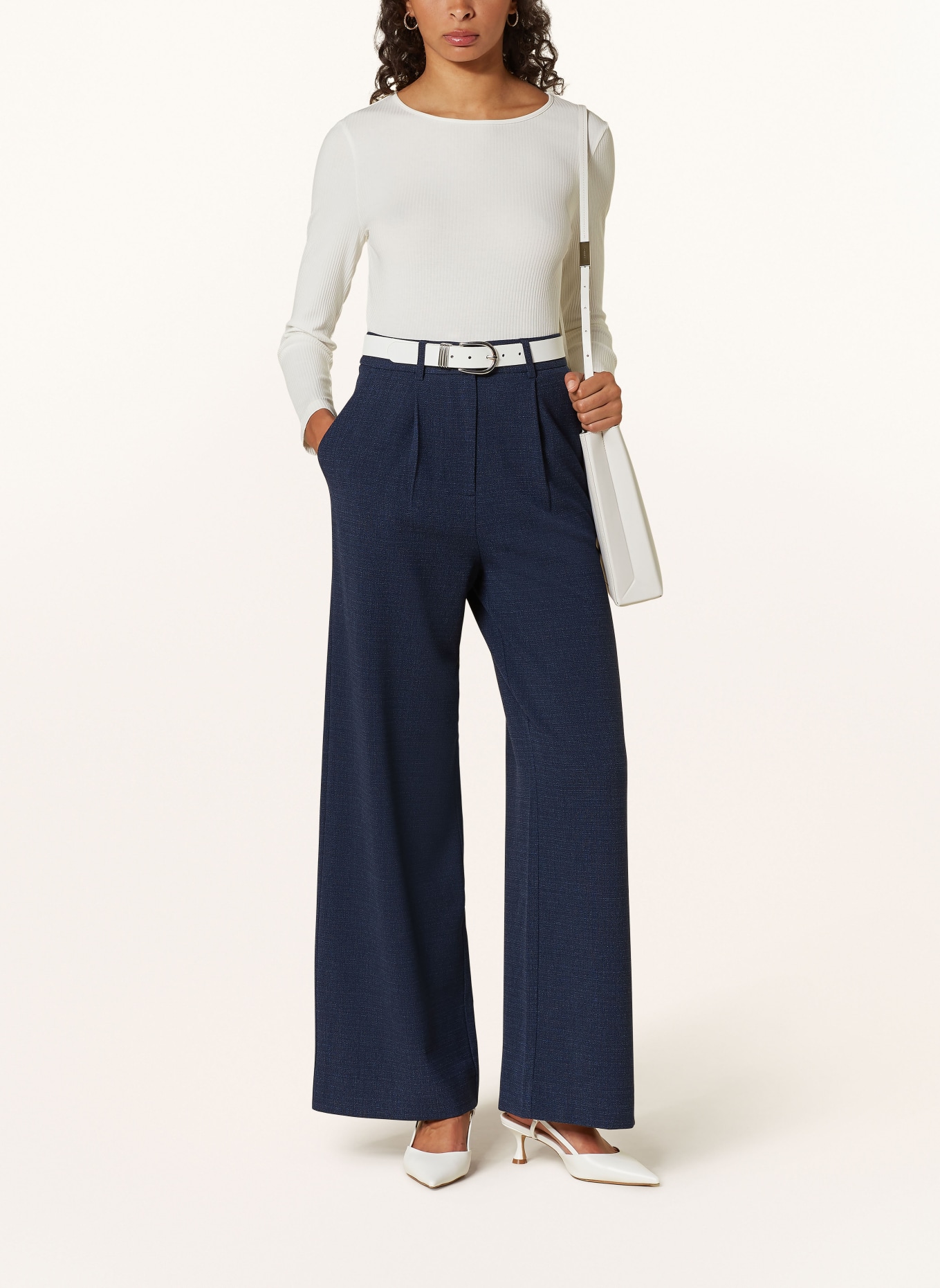 rich&royal Wide leg trousers, Color: DARK BLUE (Image 2)