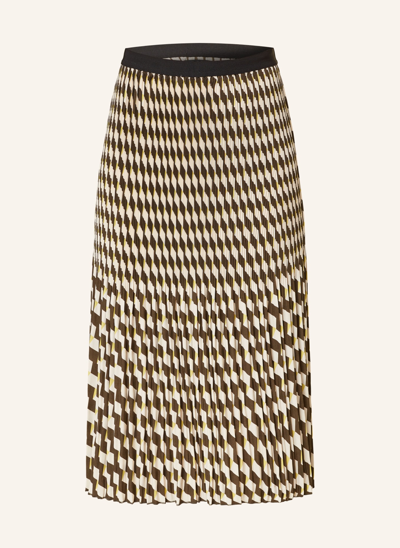 someday Pleated skirt ONORA, Color: KHAKI/ ECRU/ OLIVE (Image 1)