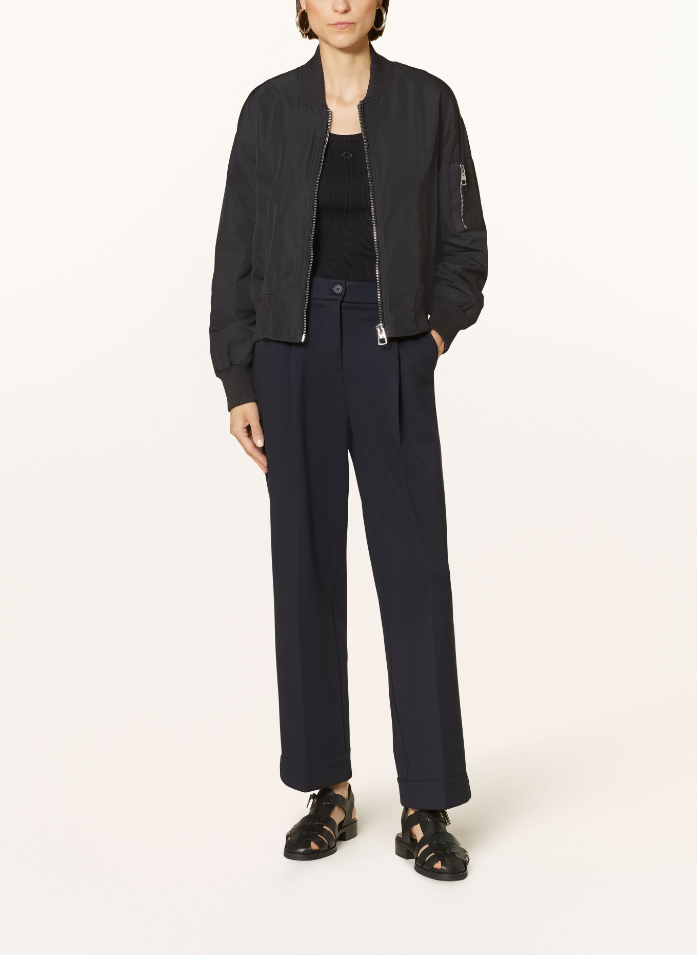 someday Wide leg trousers CISILIA EASY, Color: DARK BLUE (Image 2)