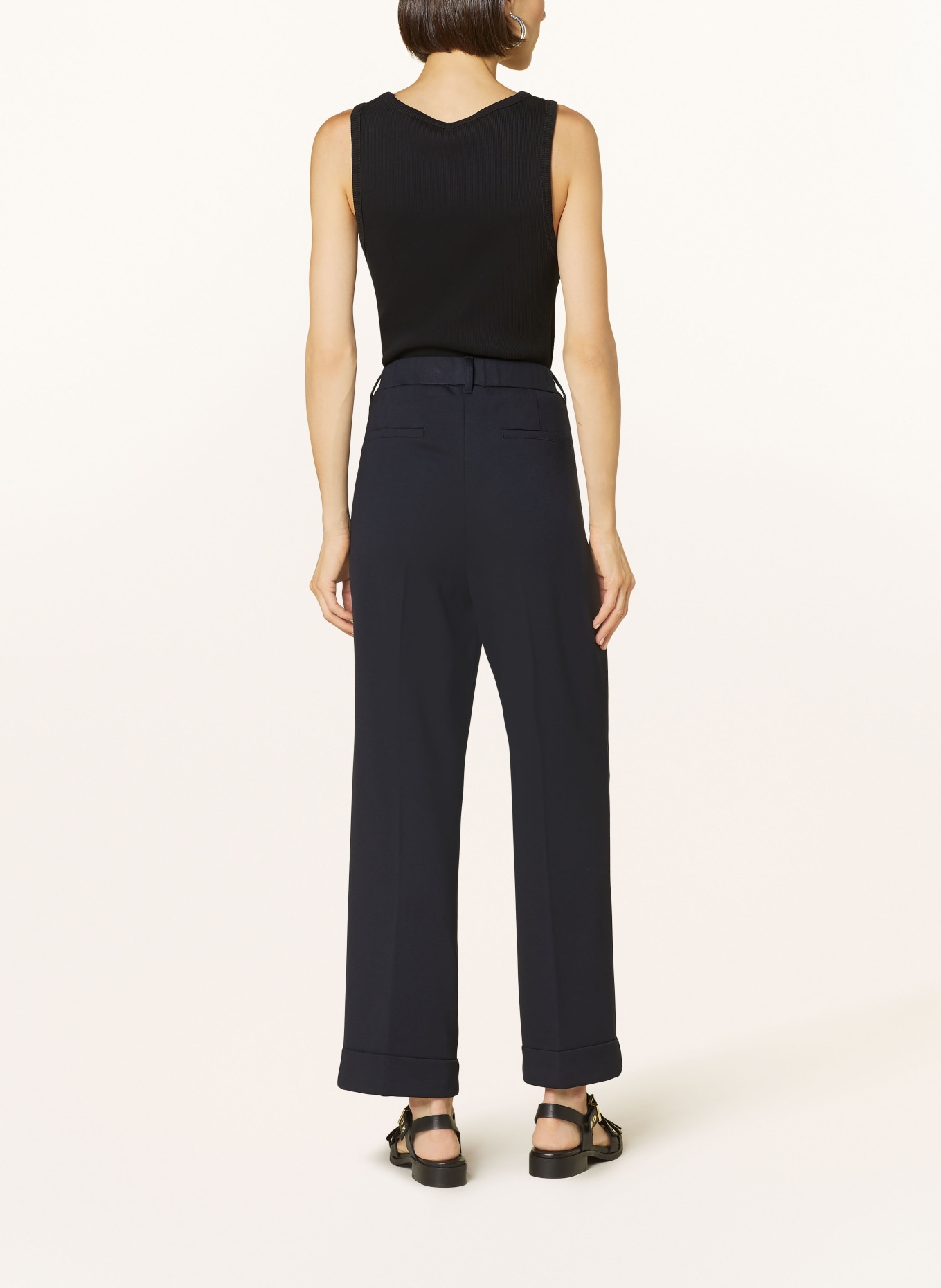 someday Wide leg trousers CISILIA EASY, Color: DARK BLUE (Image 3)