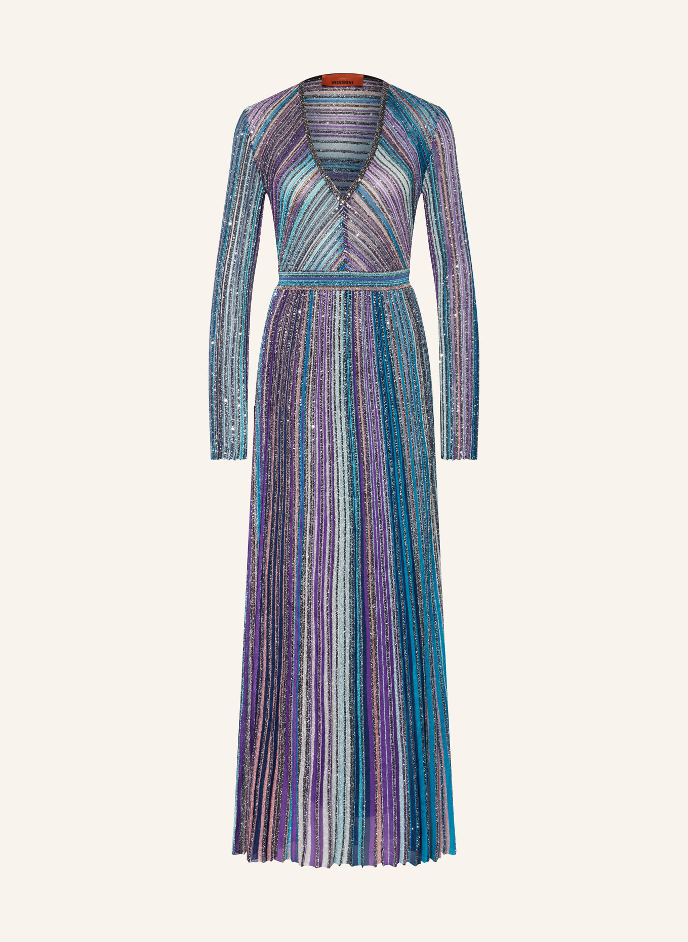 MISSONI Evening dress with sequins, Color: PURPLE/ PINK/ TURQUOISE (Image 1)