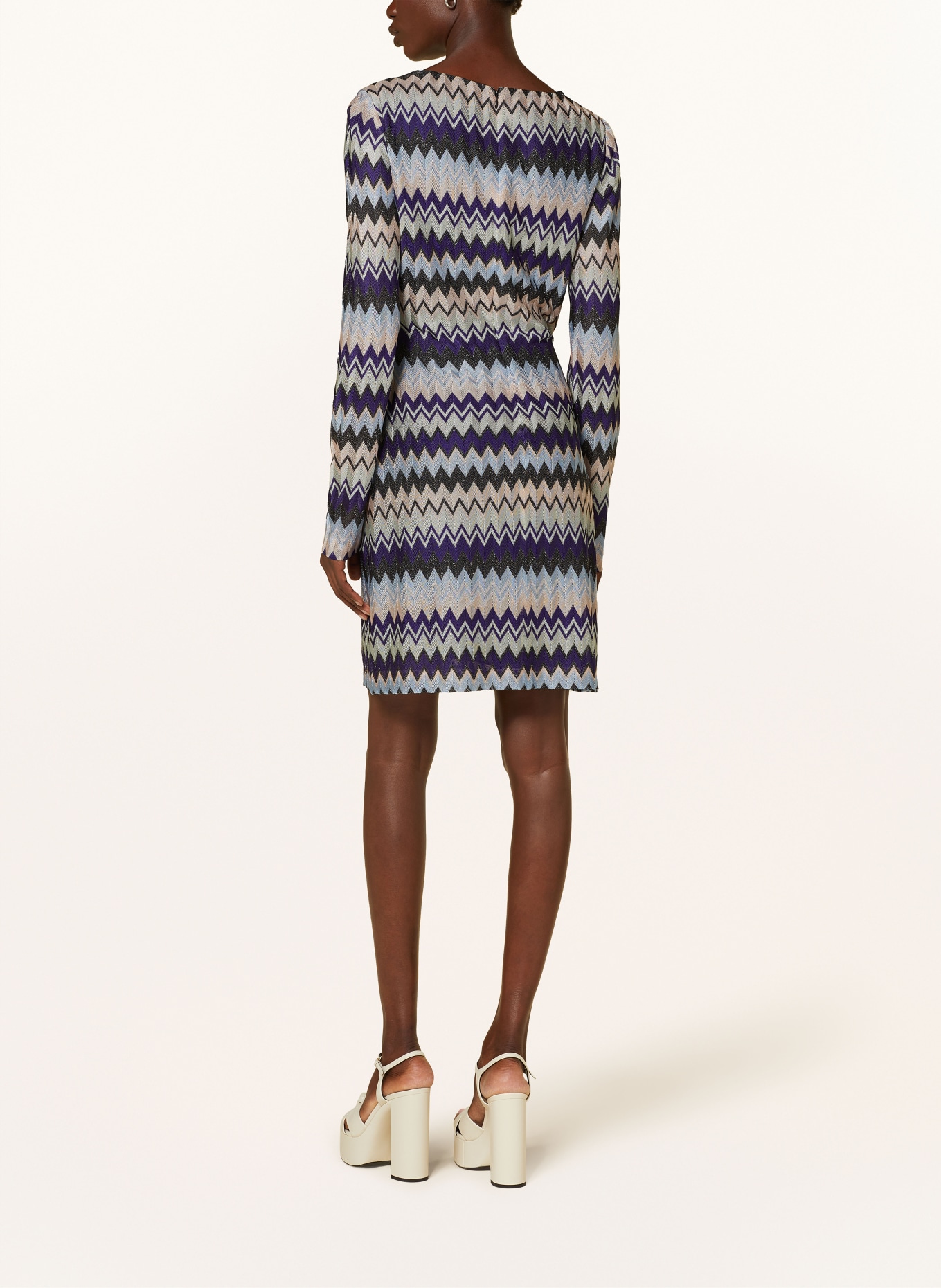 MISSONI Dress with glitter thread, Color: PURPLE/ LIGHT BLUE/ ROSE (Image 3)