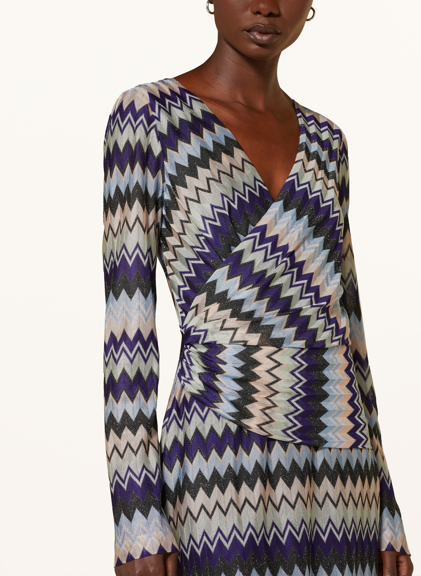 MISSONI Dress with glitter thread, Color: PURPLE/ LIGHT BLUE/ ROSE (Image 4)