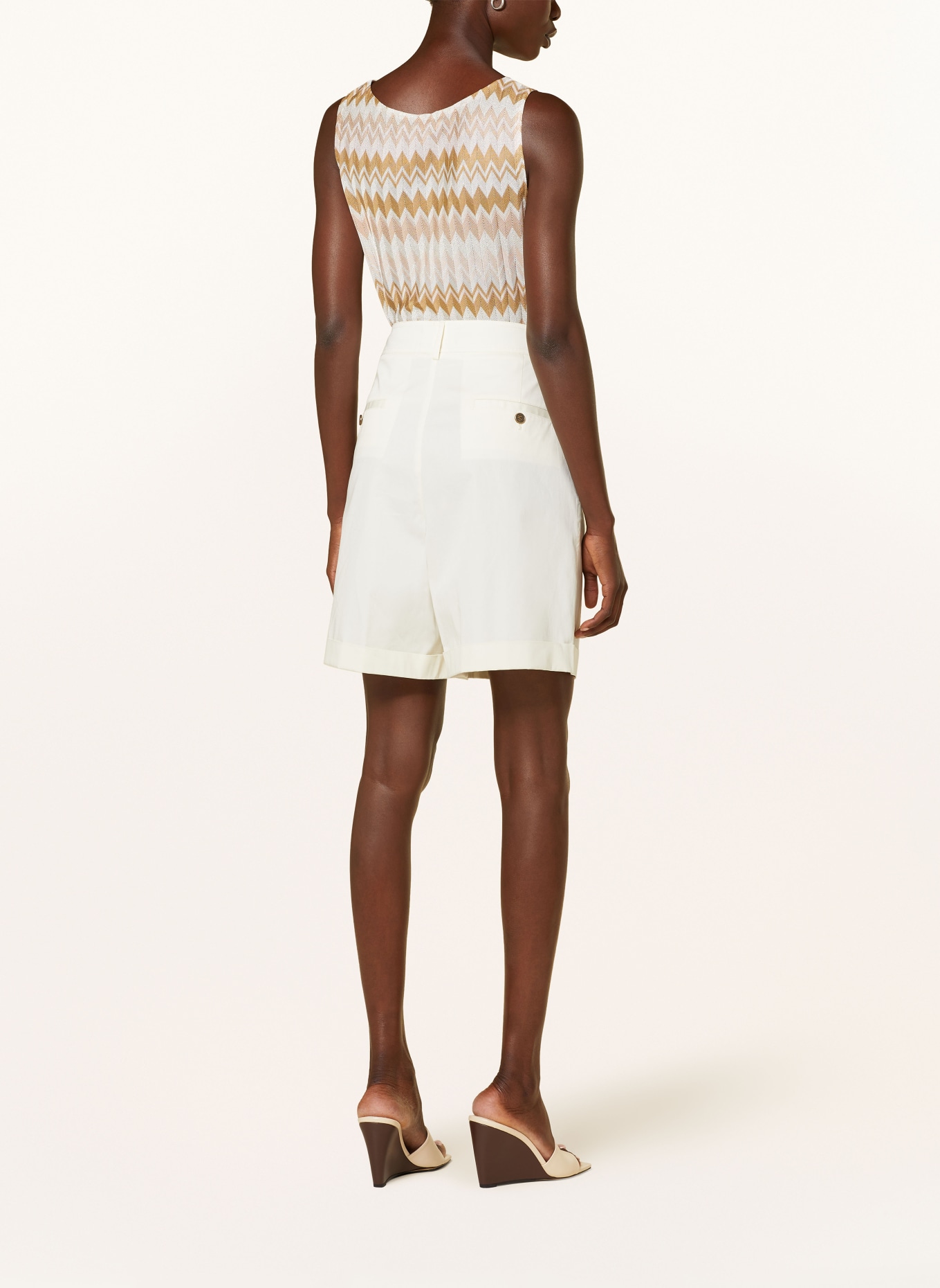 MISSONI Knit top with glitter thread, Color: BEIGE/ LIGHT PINK/ WHITE (Image 3)