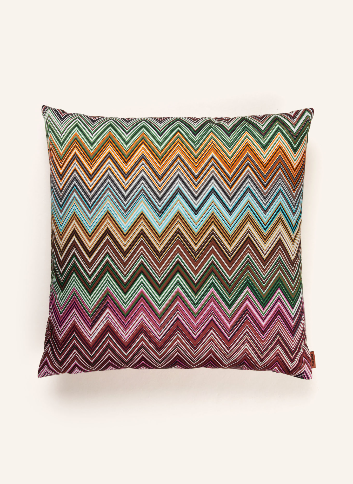 MISSONI Home Dekokissen JARRIS mit Daunenfüllung: PINK / GRÜN / BRAUN