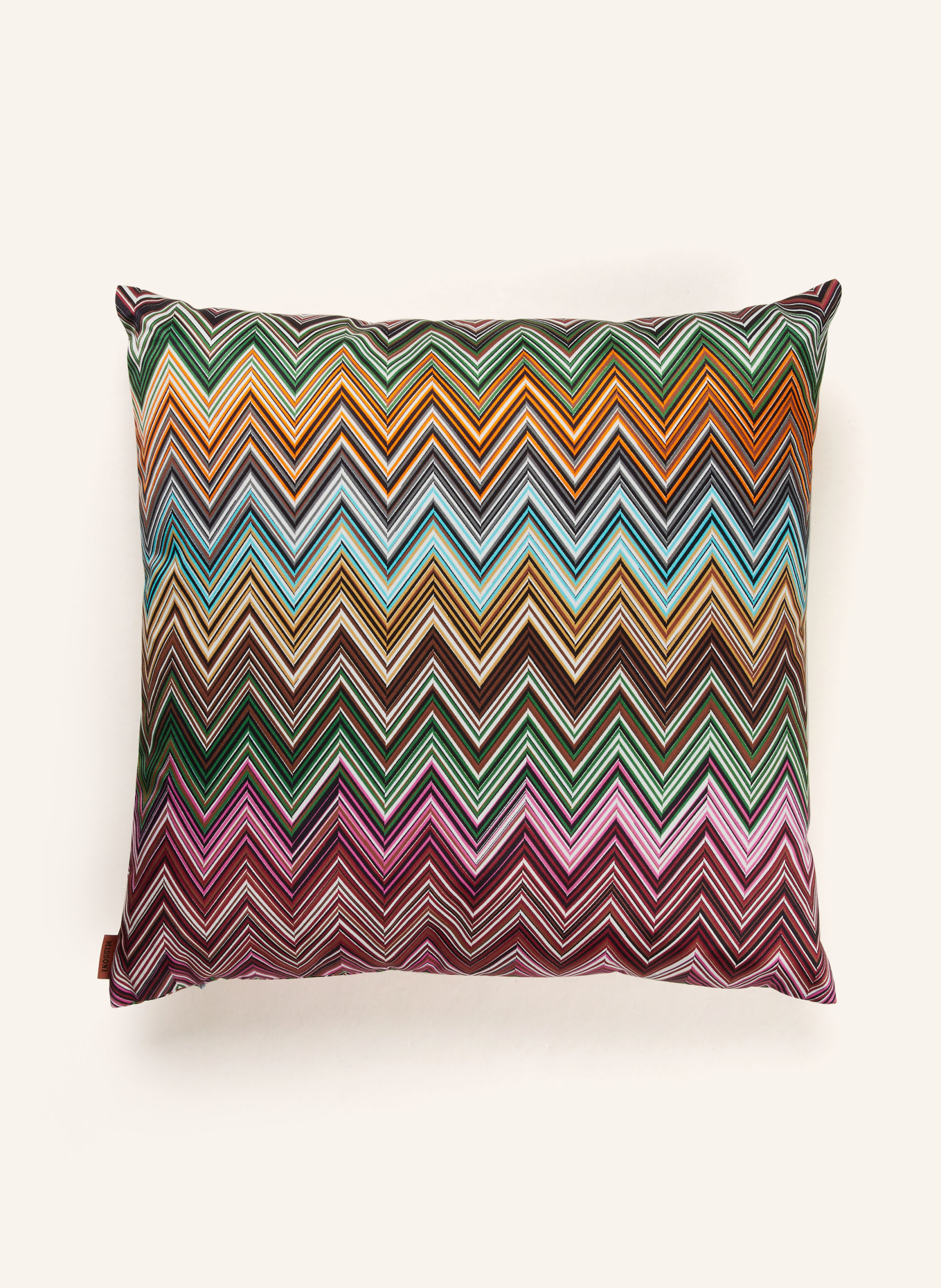 MISSONI Home Dekokissen JARRIS mit Daunenfüllung: PINK / GRÜN / BRAUN