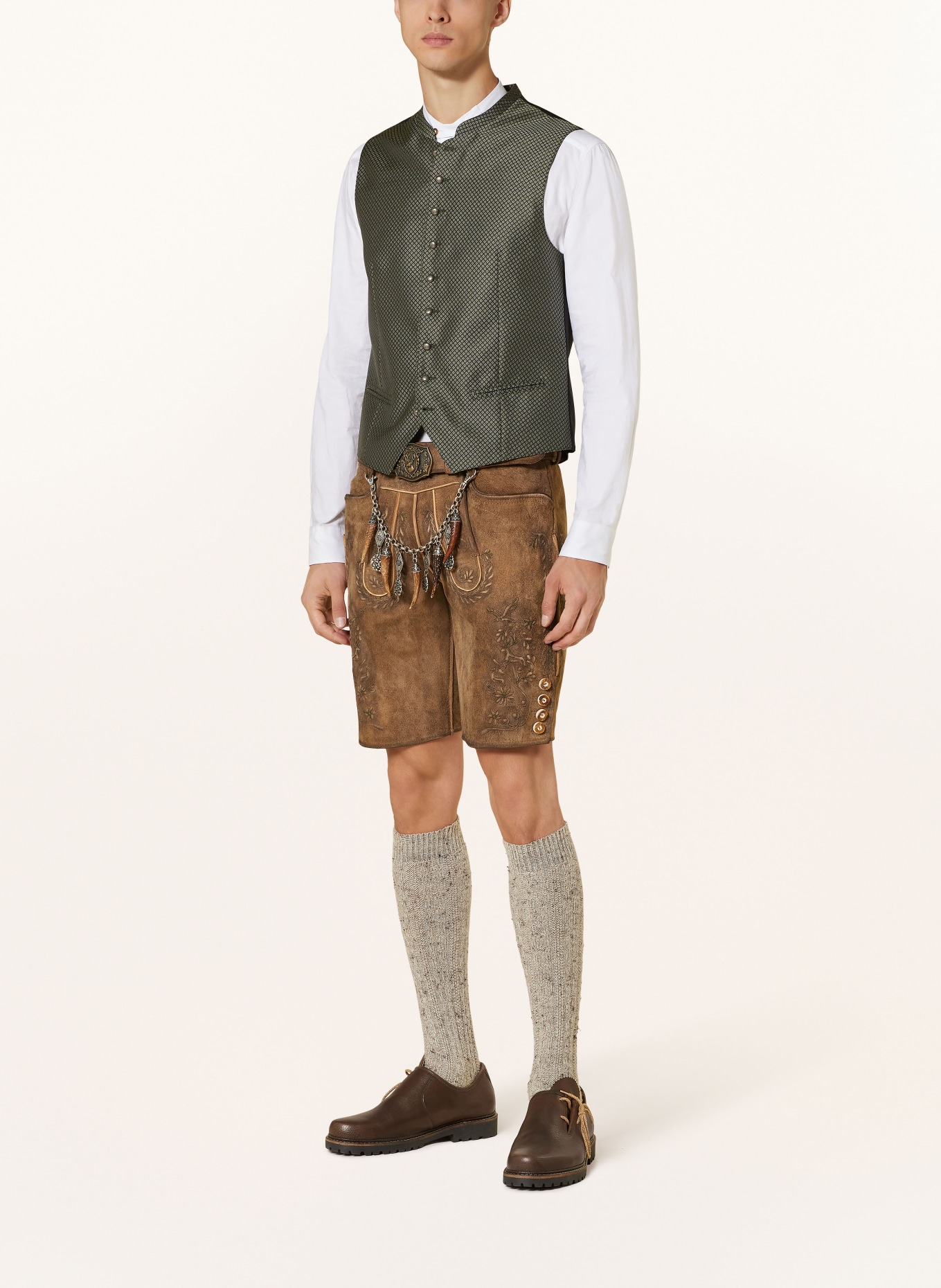 Hammerschmid Trachtenweste NICK Slim Fit: OLIV/ HELLGRAU/ SCHWARZ