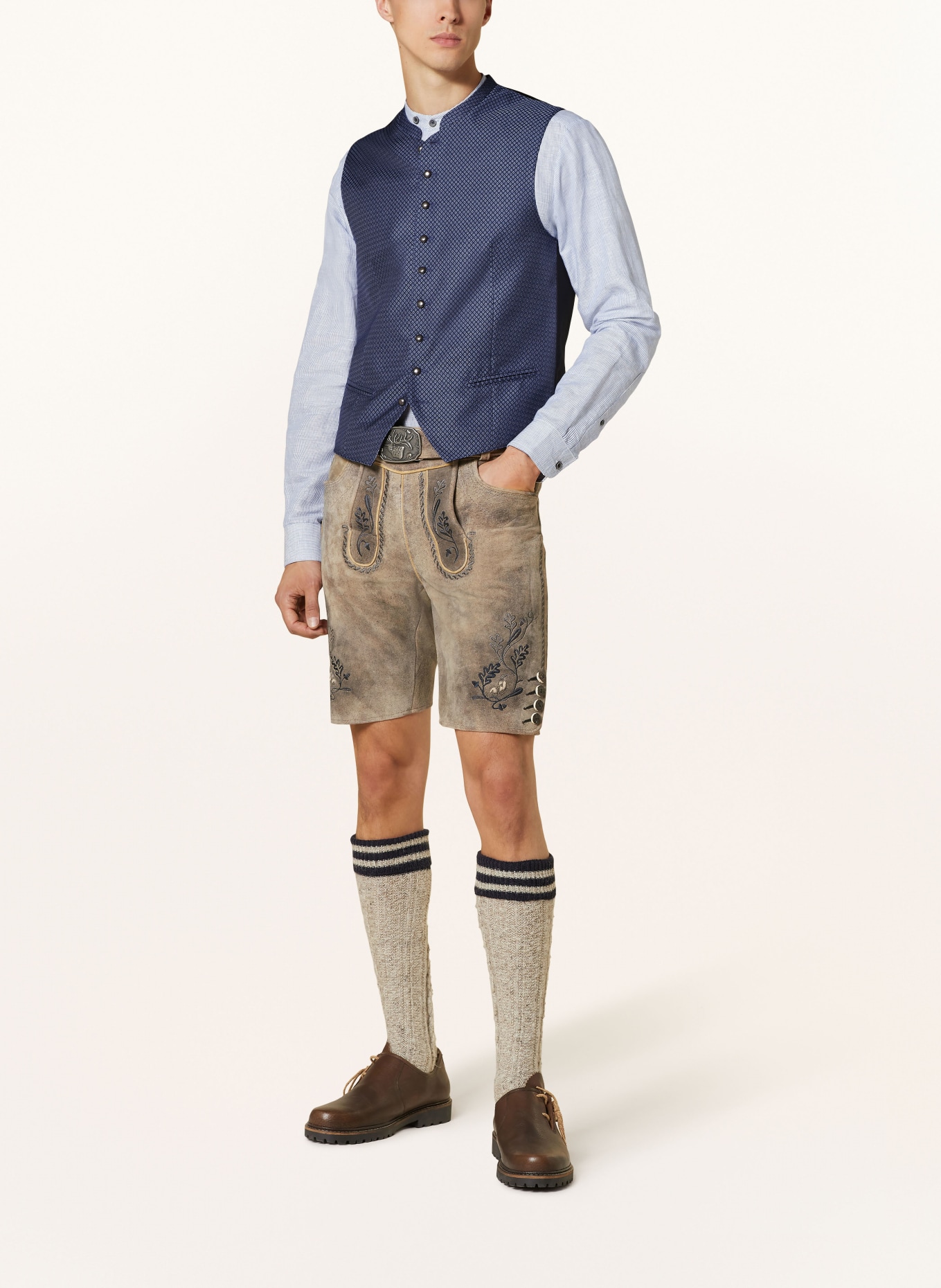Hammerschmid Trachtenweste NICK Slim Fit: BLAU/ HELLBLAU/ SCHWARZ