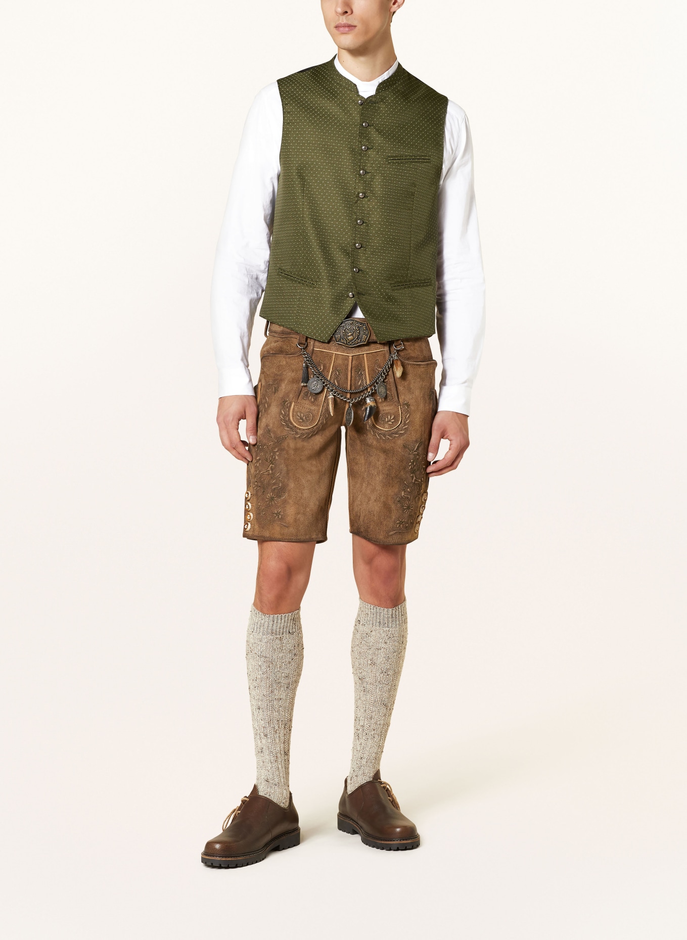 Hammerschmid Trachtenweste FRANK Slim Fit: OLIV/ SCHWARZ
