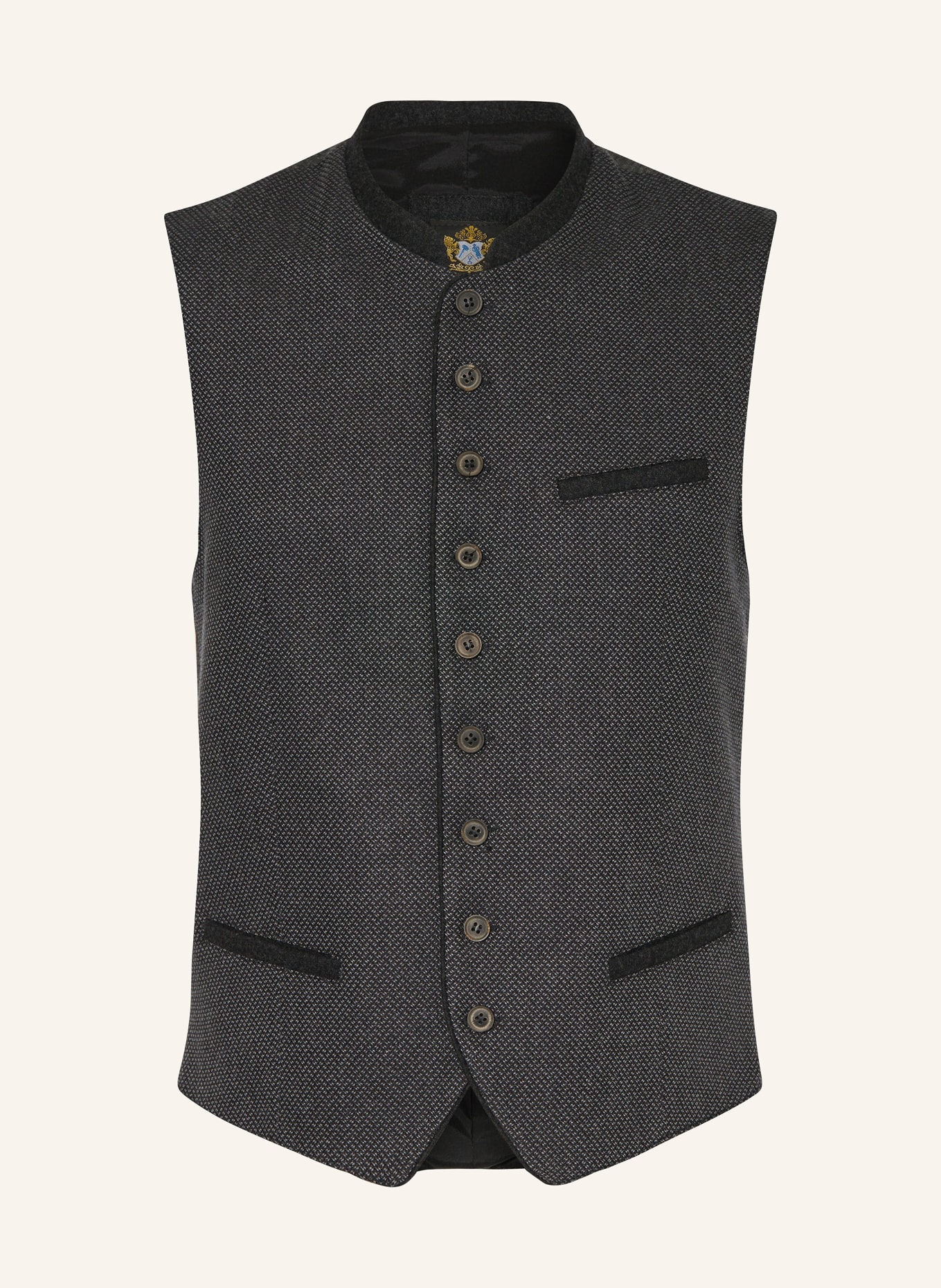 Hammerschmid Traditional vest RUDI Slim Fit, Color: GRAY/ LIGHT GRAY (Image 1)