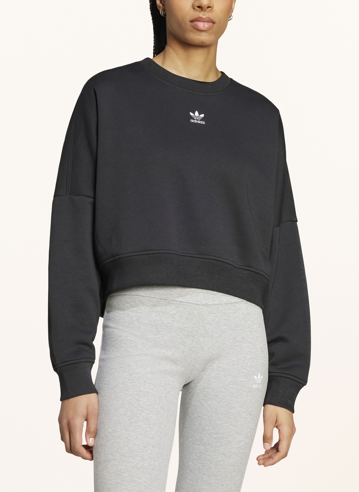 adidas Originals Cropped Sweatshirt ESS CREW in schwarz